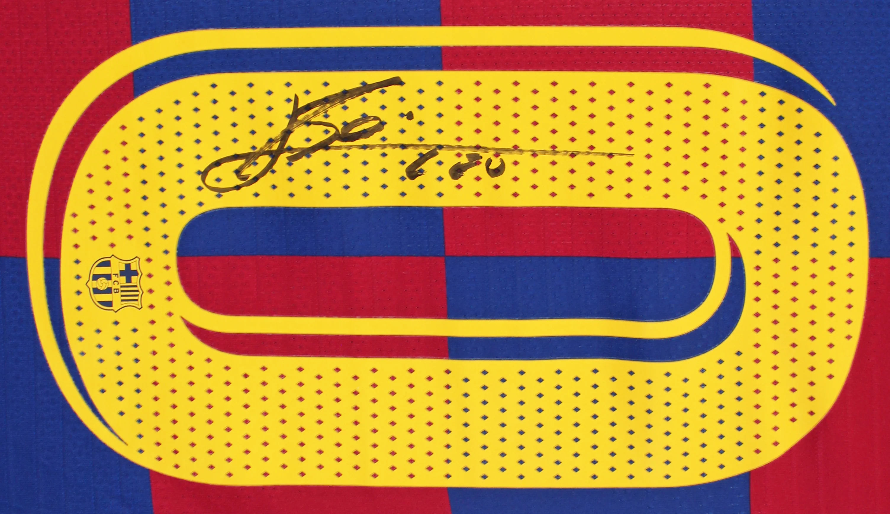 Barcelona Lionel Messi Authentic Signed Blue & Red Checkerboard Nike Jersey BAS - Image 3
