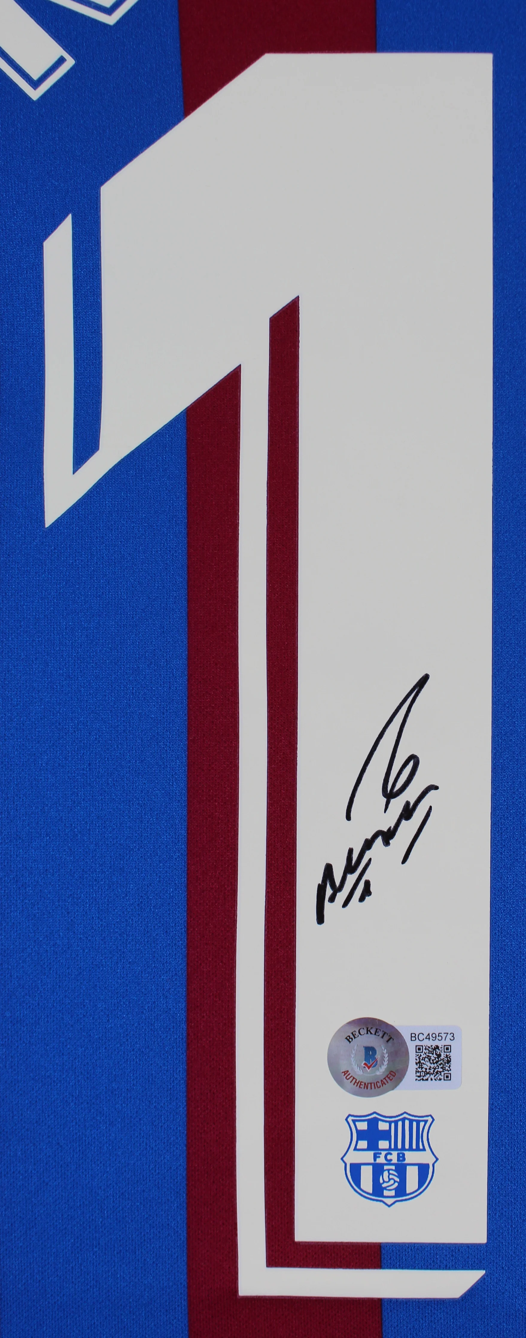 Barcelona Sergio Aguero Authentic Signed Blue & Red Nike Jersey Autographed BAS - Image 3