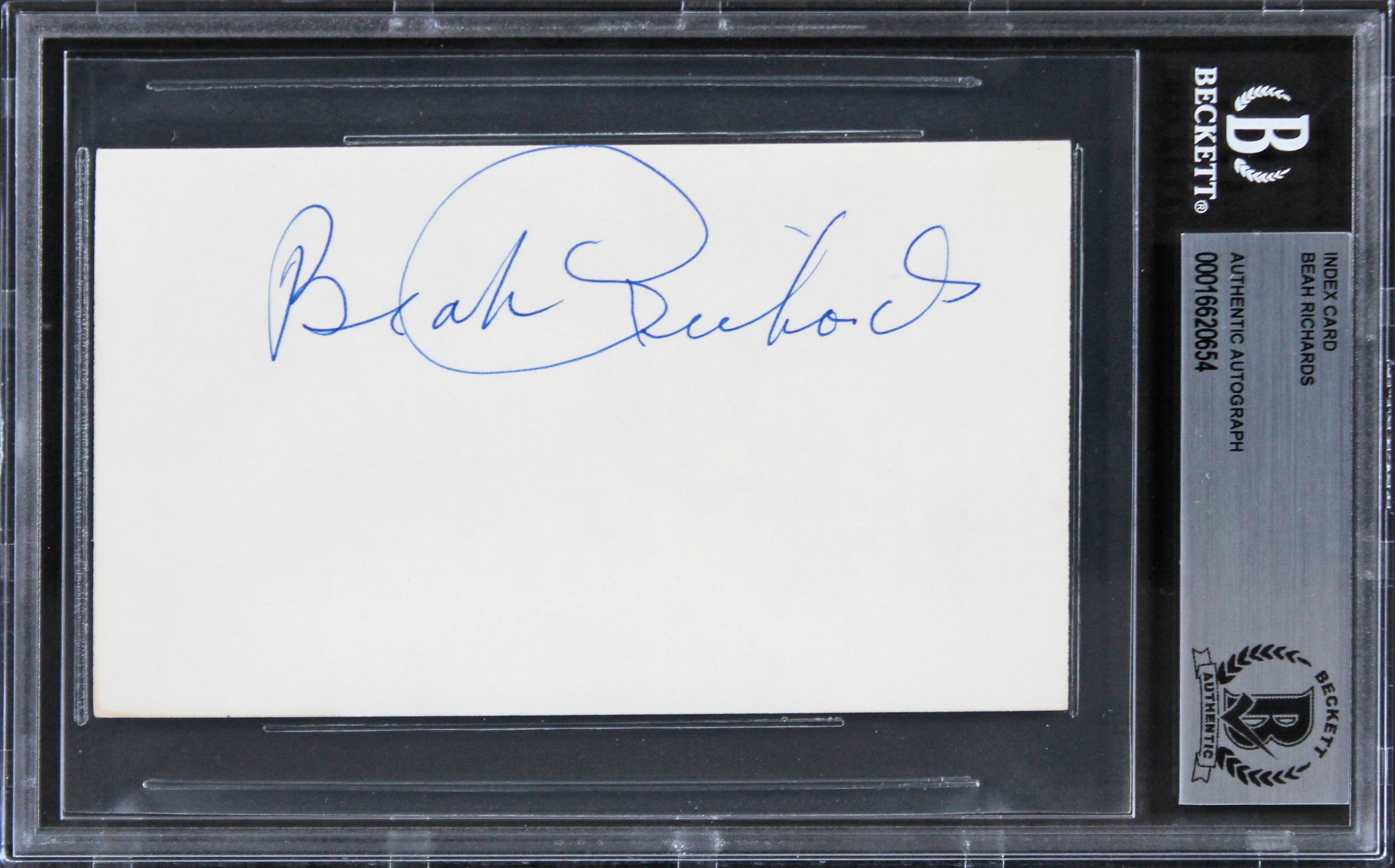 Beah Richards Guess Who's Coming to Dinner Signed 3x5 Index Card BAS Slabbed - Image 2