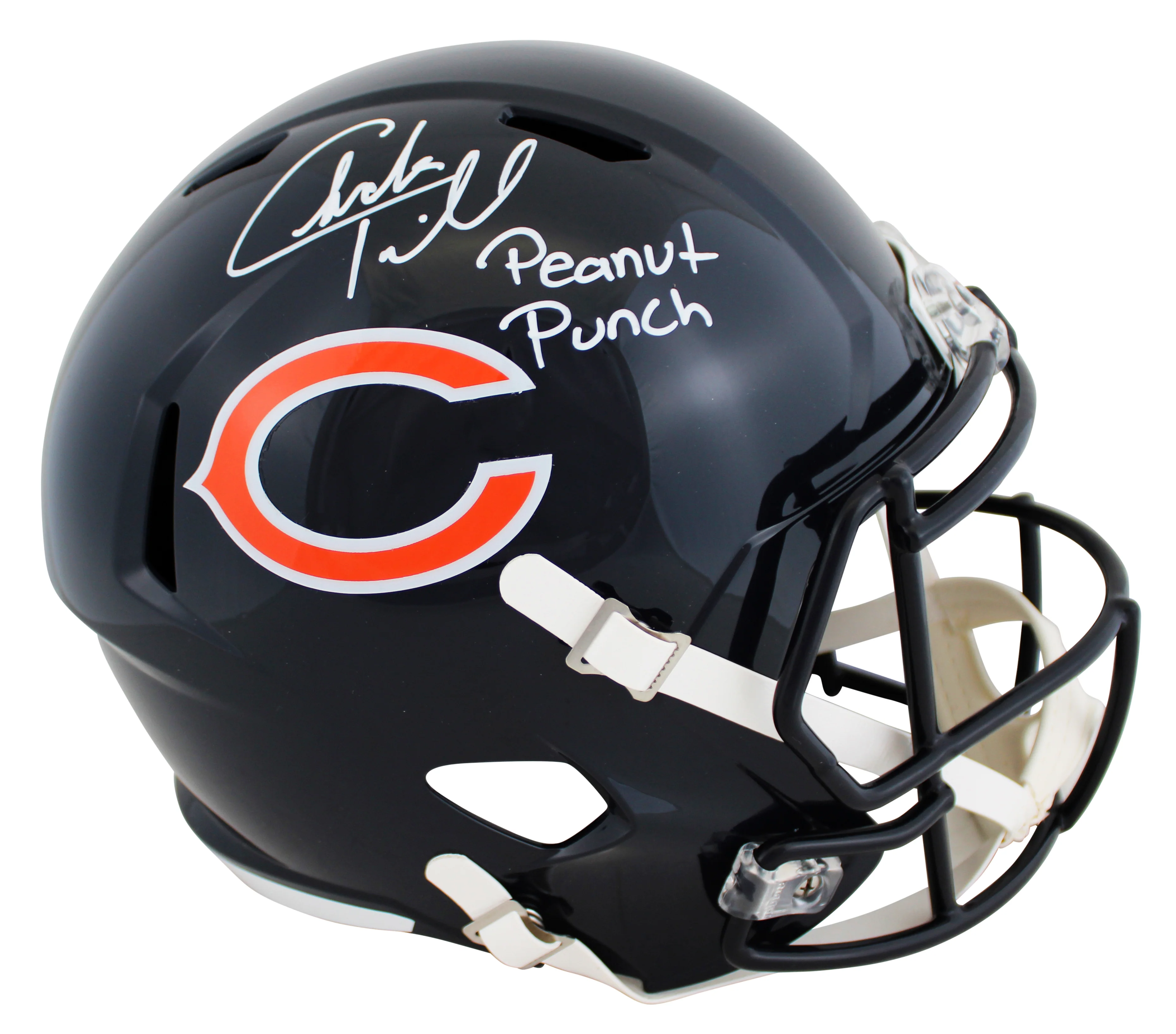 Bears Charles Tillman "Peanut Punch" Signed F/S Speed Rep Helmet W/ Case BAS Wit - Image 3