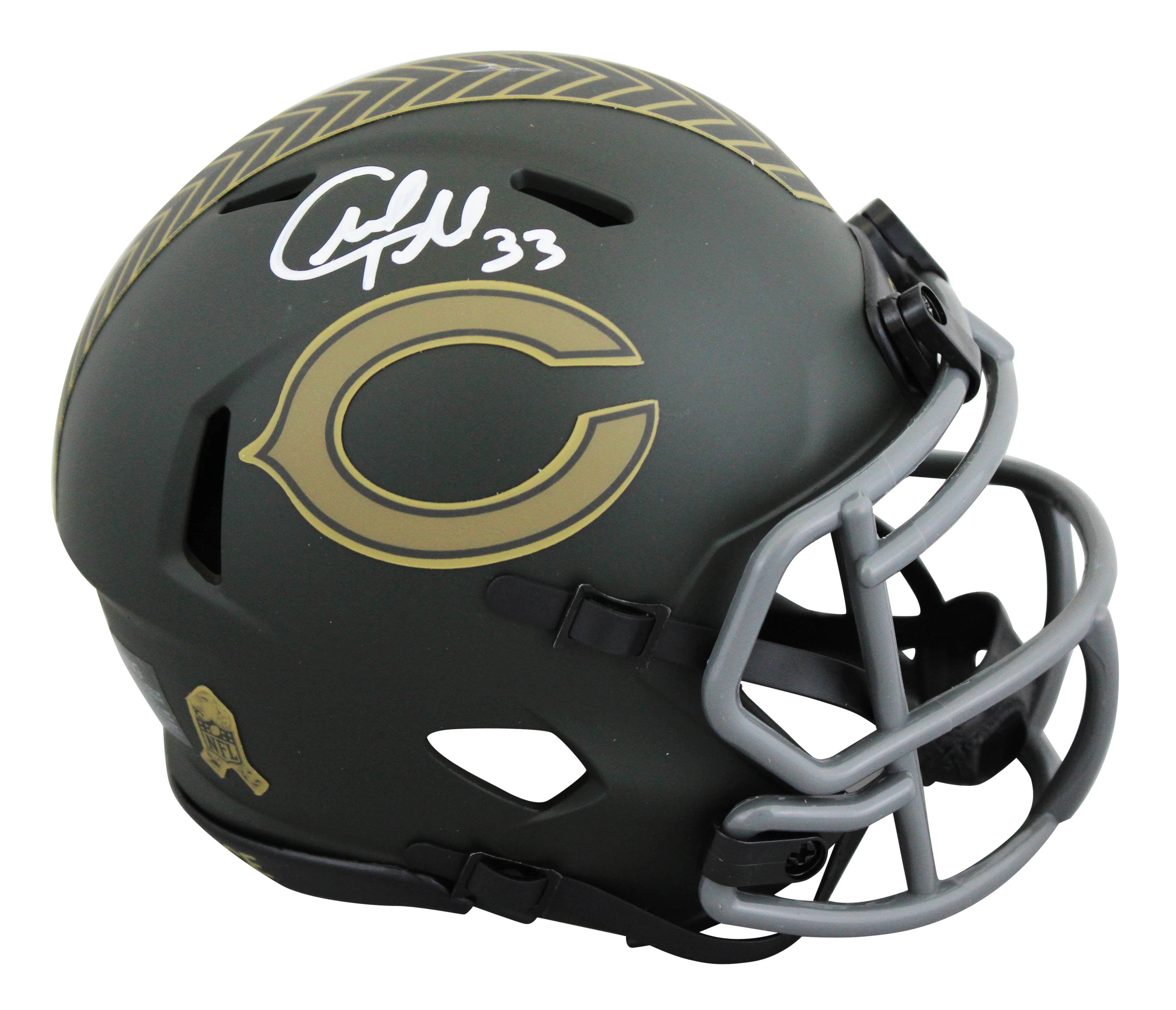 Bears Charles Tillman Signed Salute to Service IV Speed Mini Helmet JSA Witness