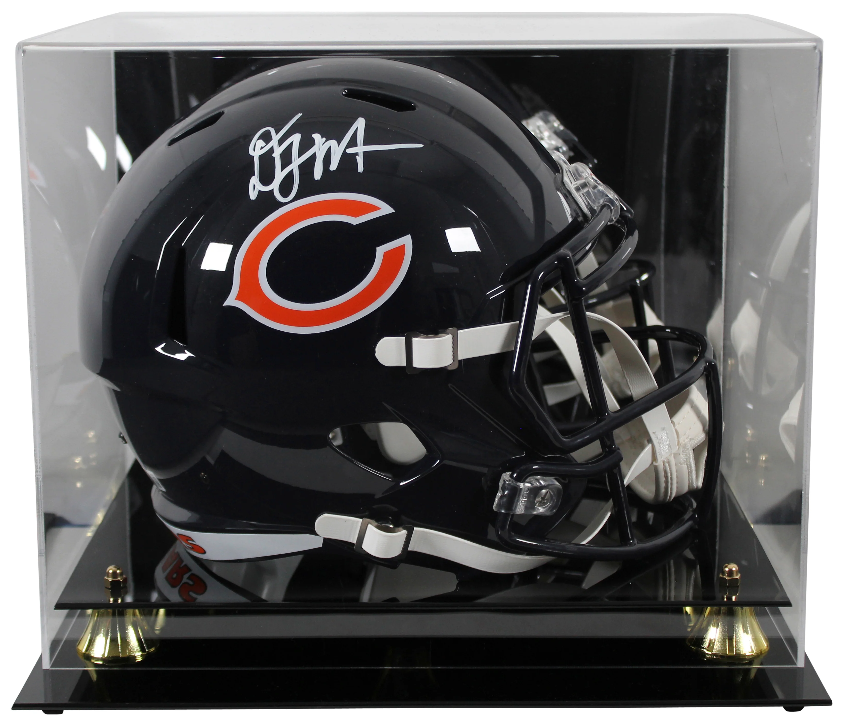 Bears D.J. Moore Authentic Signed Full Size Speed Rep Helmet w/ Case BAS Witness - Image 2
