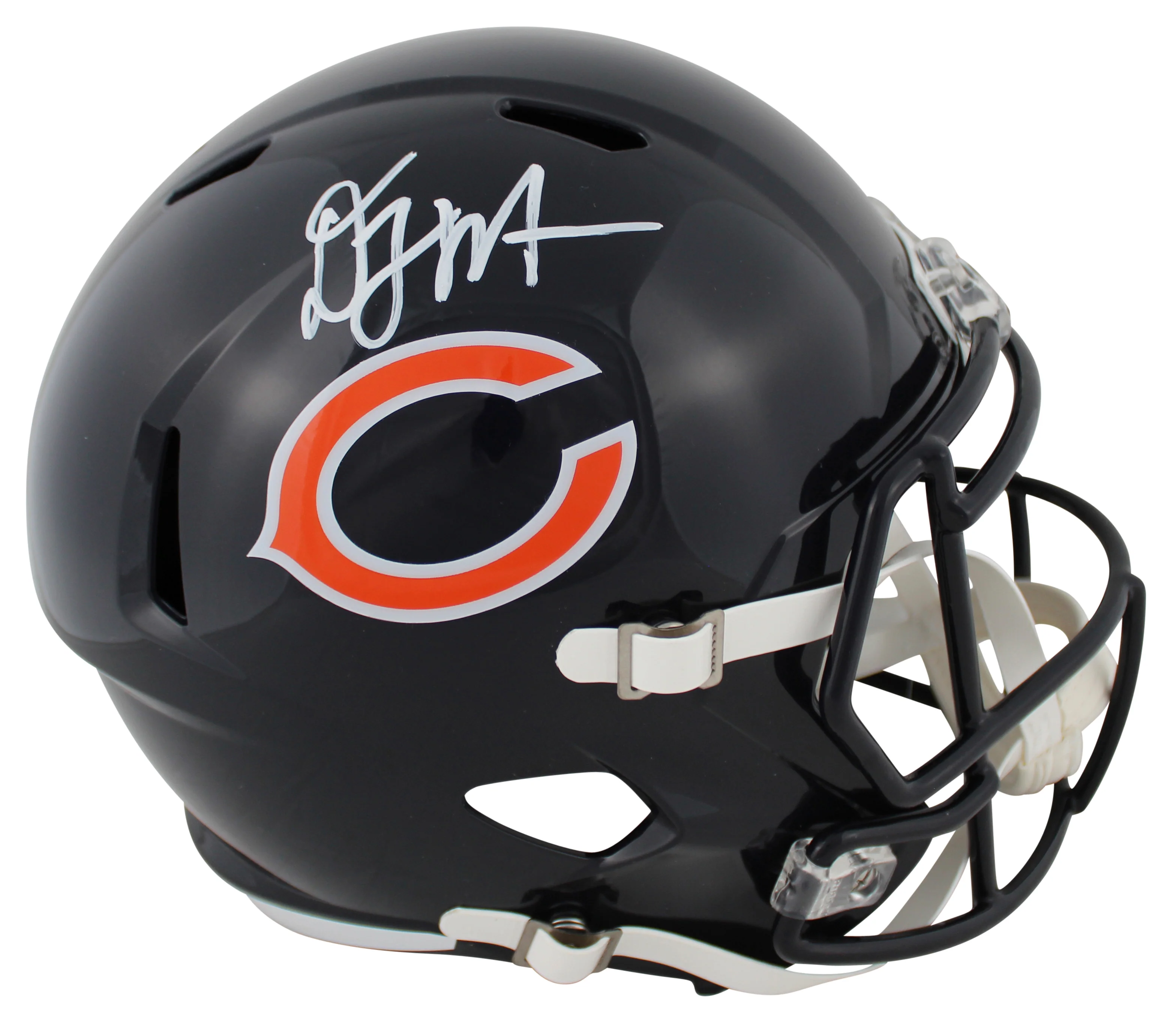 Bears D.J. Moore Authentic Signed Full Size Speed Rep Helmet w/ Case BAS Witness - Image 3