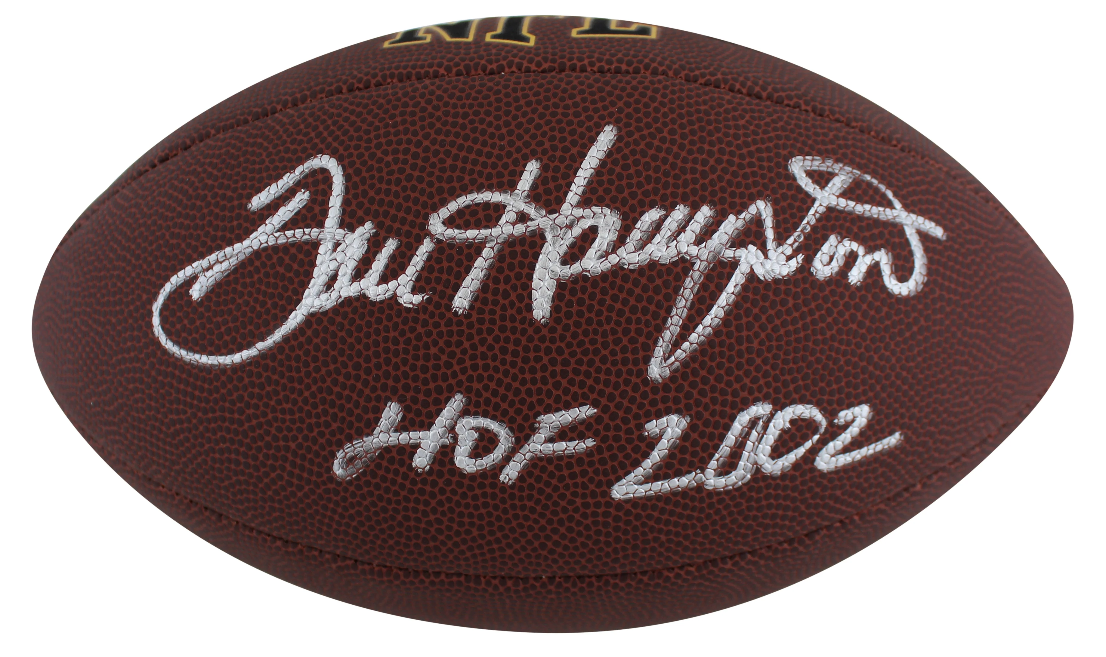 Bears Dan Hampton "HOF 02" Signed Wilson Super Grip Nfl Football BAS Witnessed - Image 3