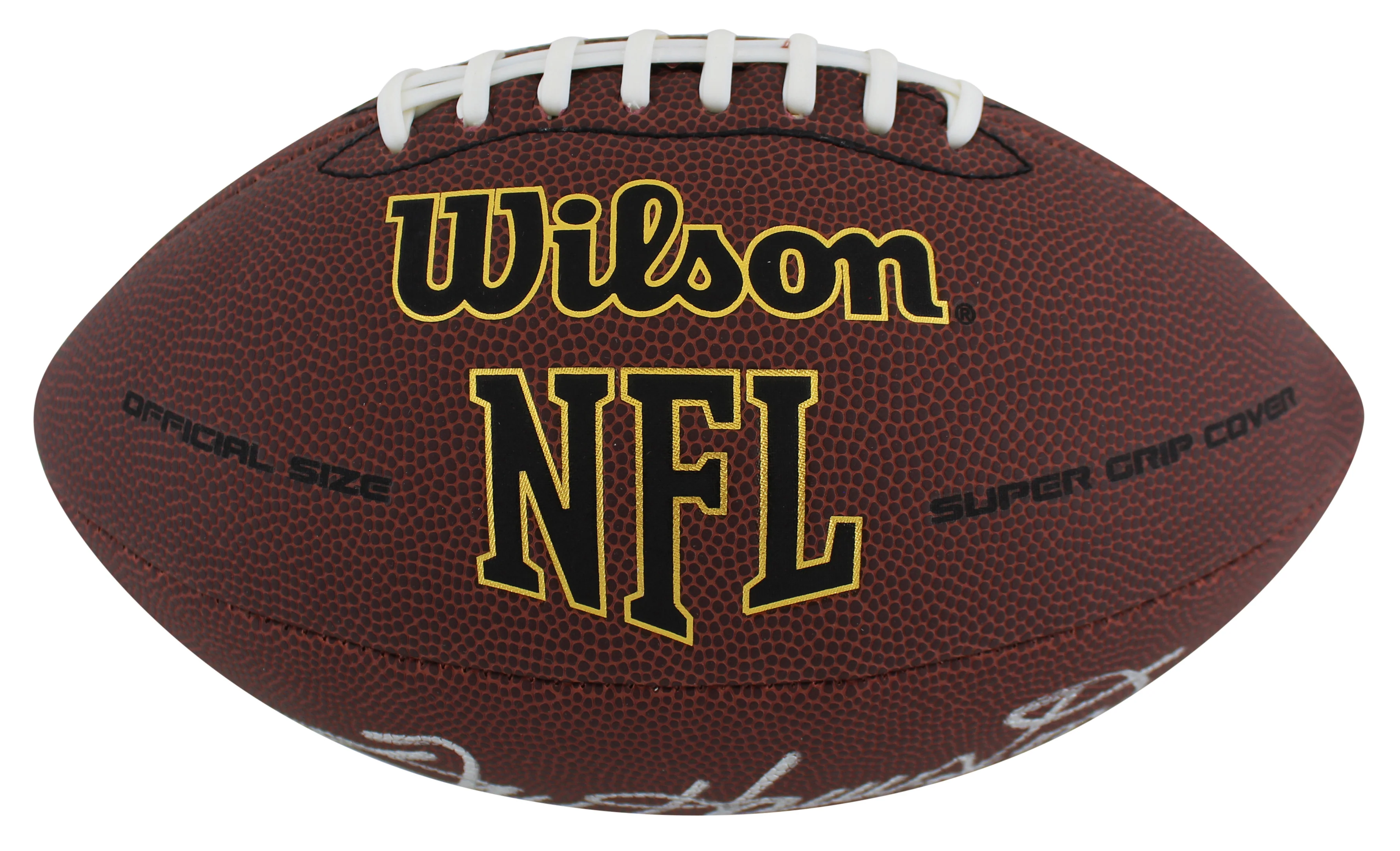 Bears Dan Hampton "HOF 02" Signed Wilson Super Grip Nfl Football BAS Witnessed - Image 4