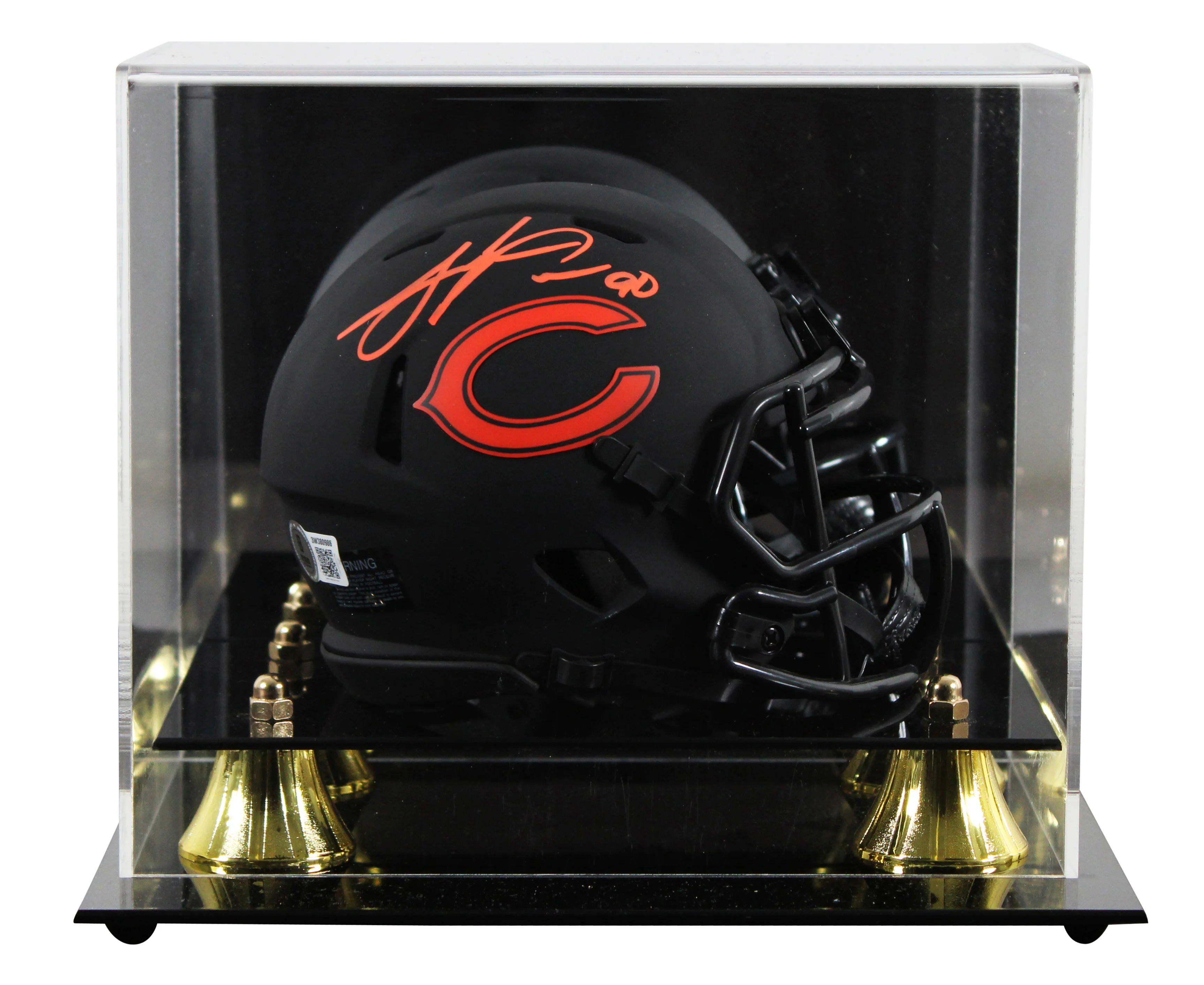 Bears Julius Peppers Signed Eclipse Speed Mini Helmet W/ Case BAS Witnessed - Image 2