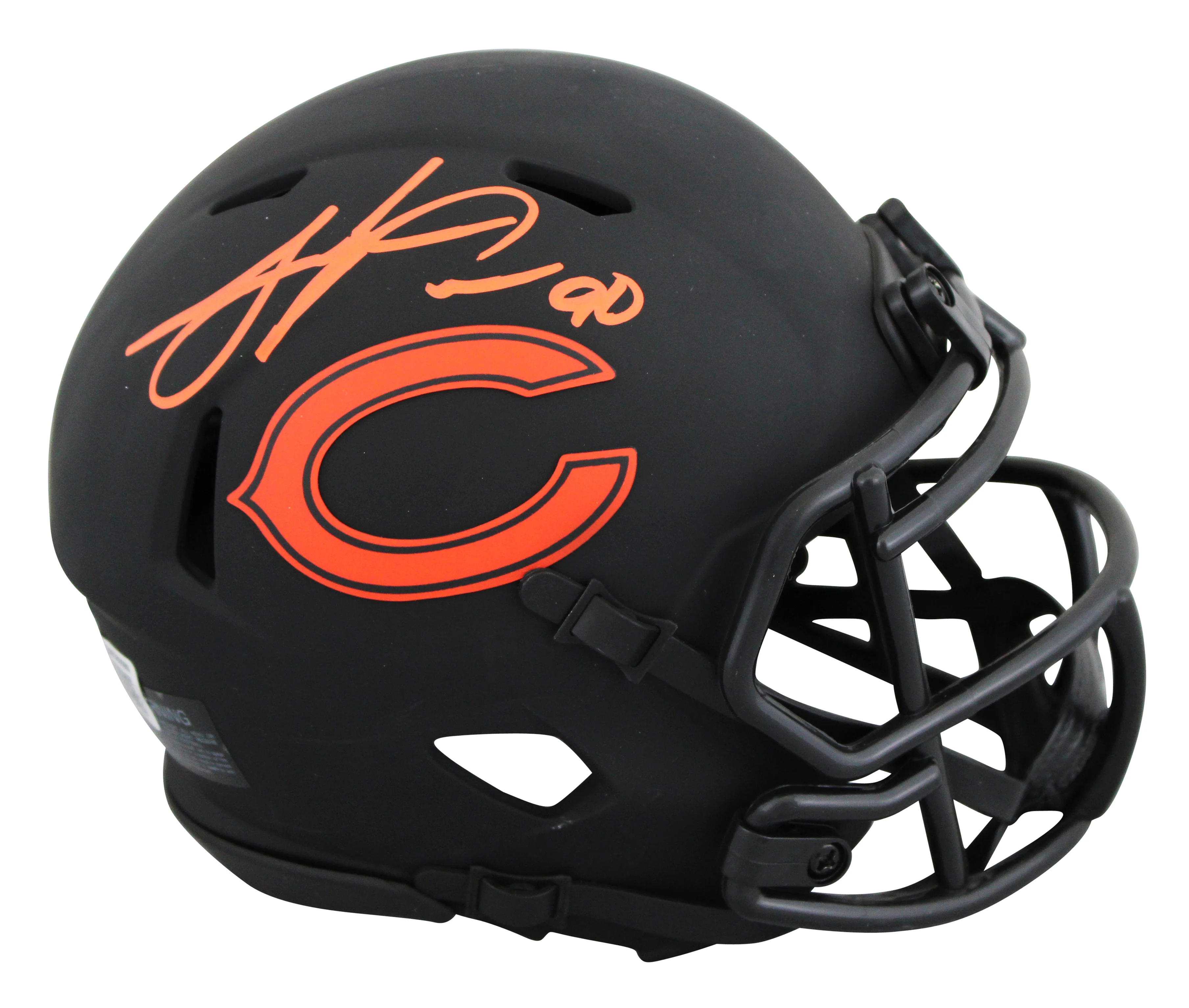 Bears Julius Peppers Signed Eclipse Speed Mini Helmet W/ Case BAS Witnessed - Image 3