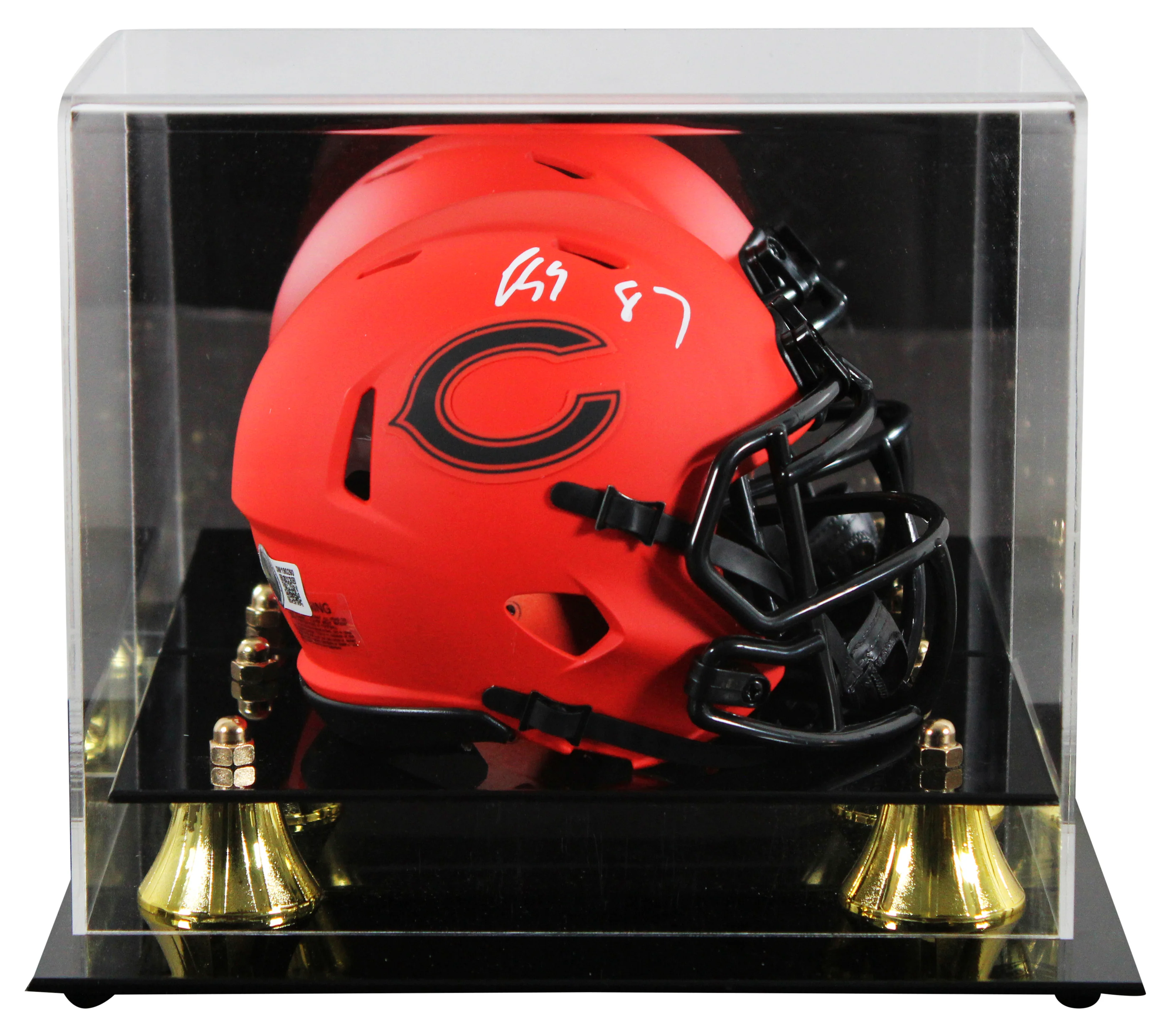 Bears Luther Burden III Signed Rave Speed Mini Helmet W/ Case BAS Witnessed - Image 2