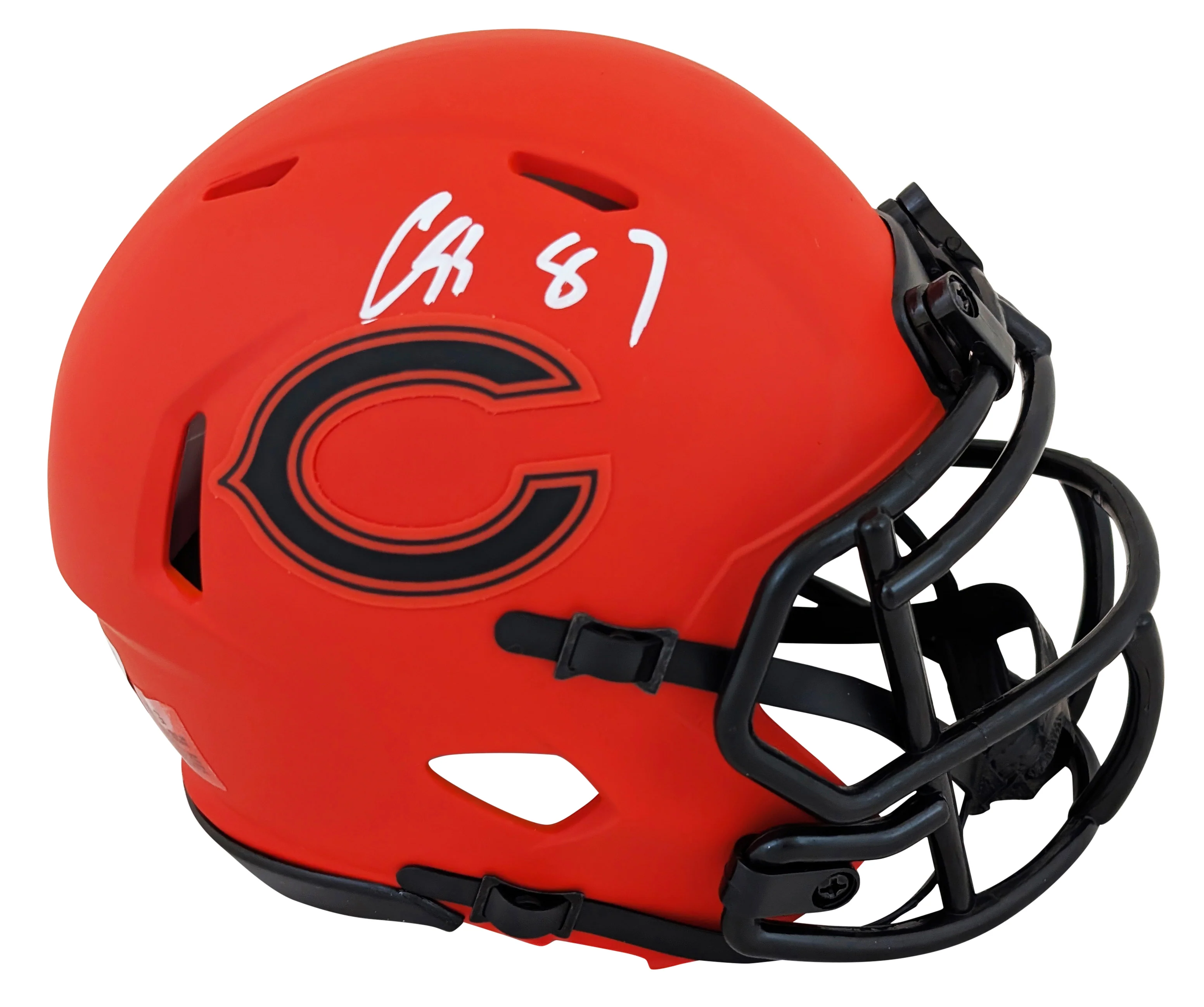 Bears Luther Burden III Signed Rave Speed Mini Helmet W/ Case BAS Witnessed - Image 3