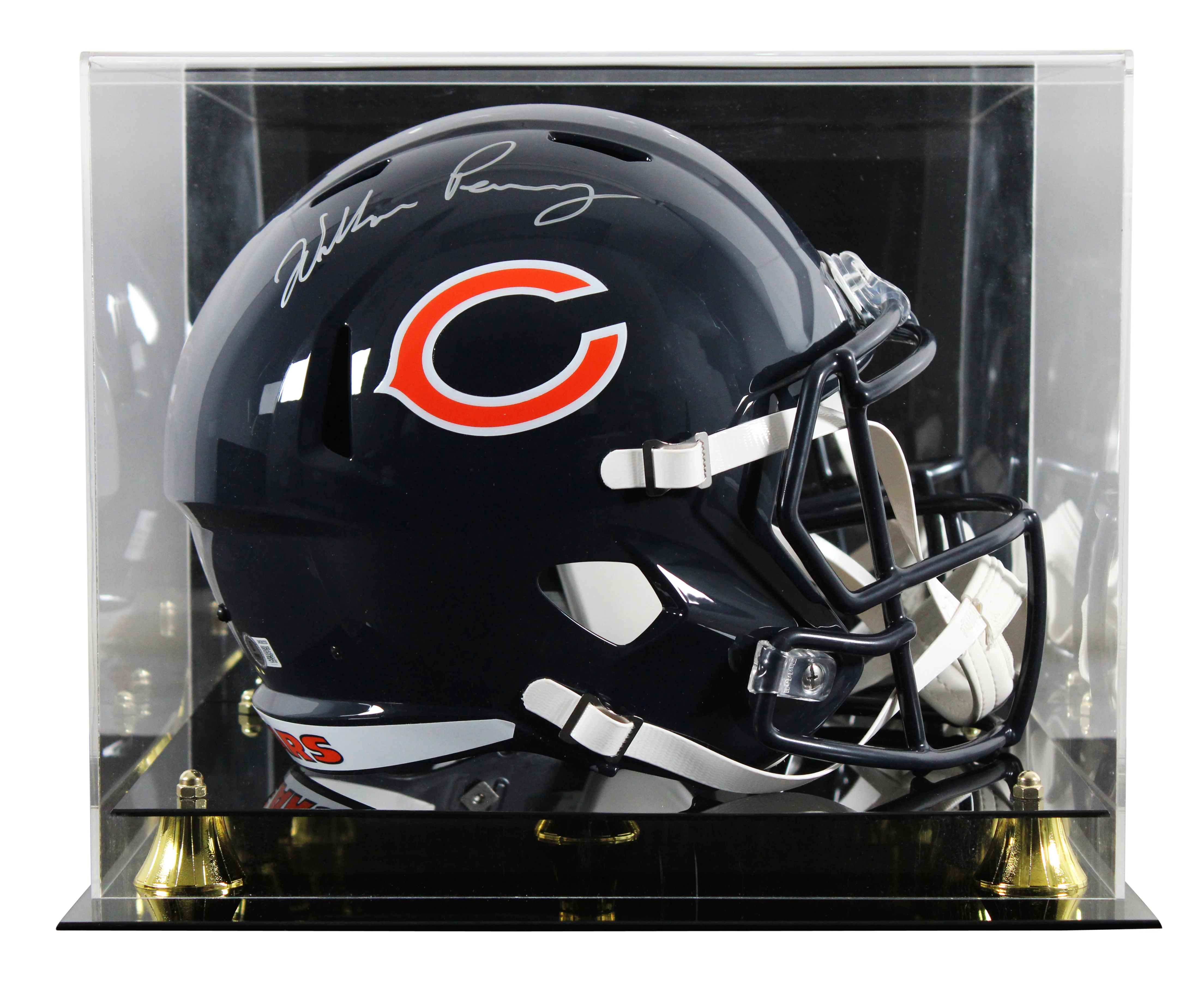 Bears William Perry Signed Full Size Speed Rep Helmet W/ Case BAS Witnessed