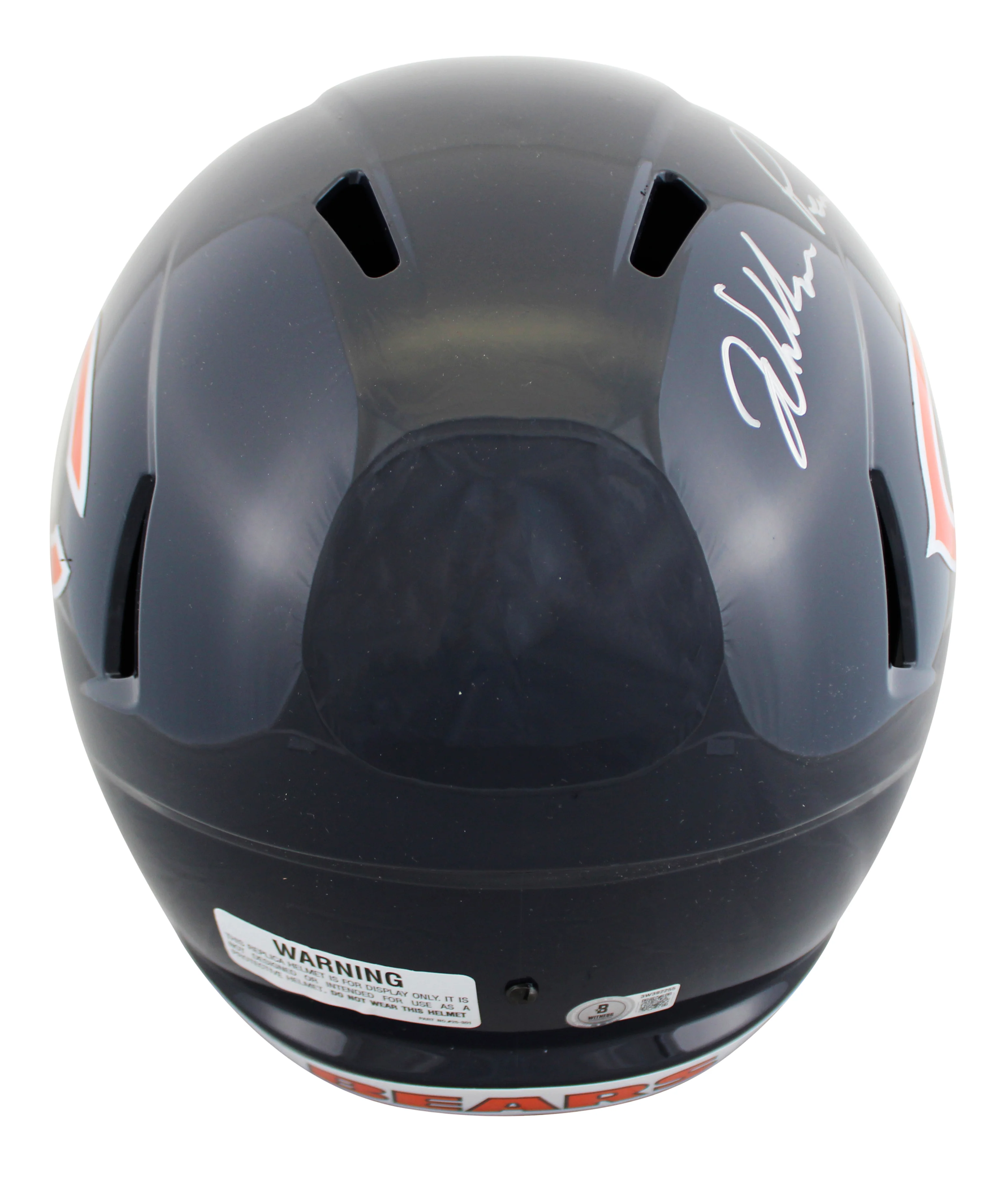 Bears William Perry Signed Full Size Speed Rep Helmet W/ Case BAS Witnessed - Image 4
