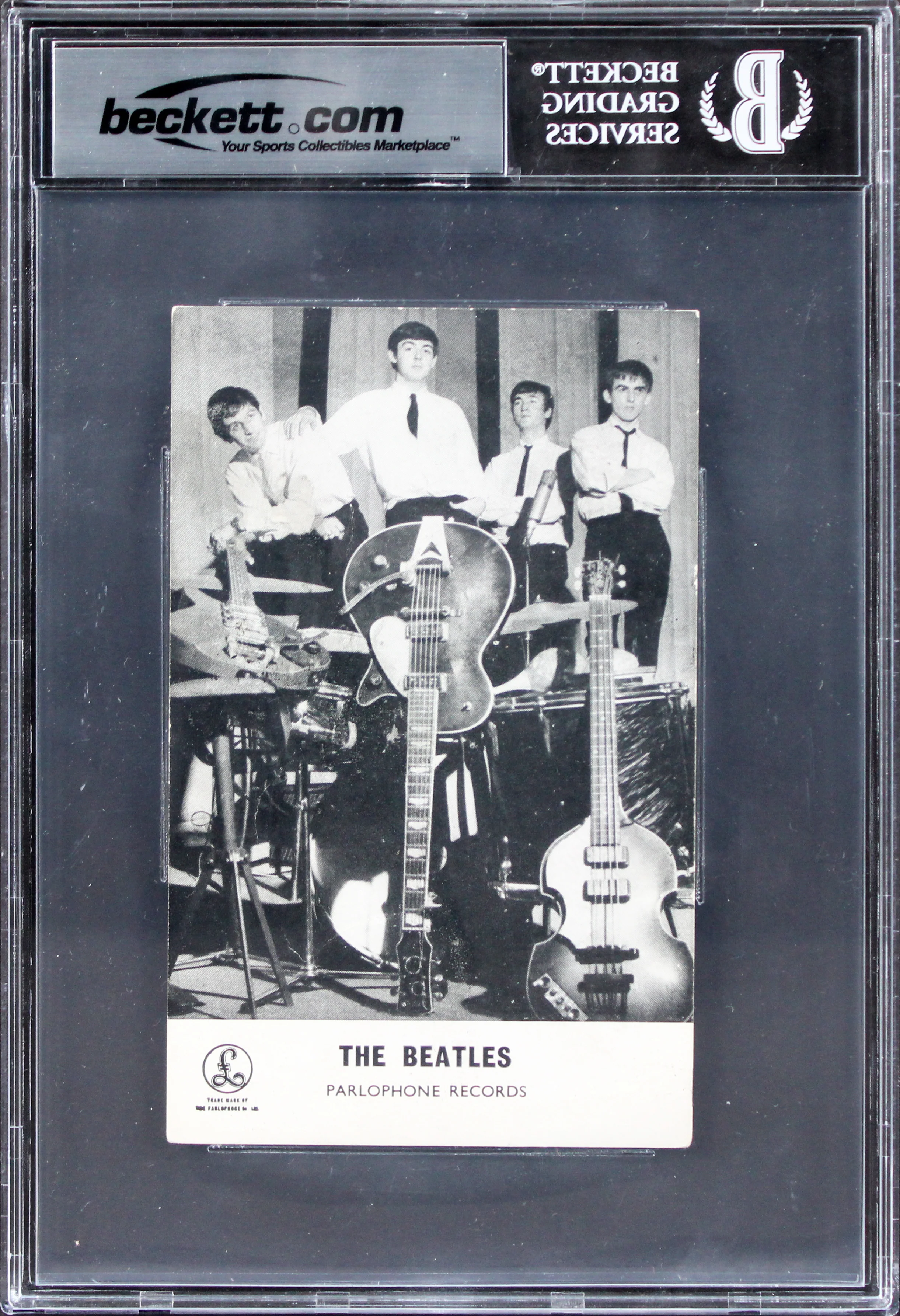 Beatles (4) Lennon, McCartney, Harrison & Starr Signed 3.5x5.75 Photo BAS Slab - Image 4