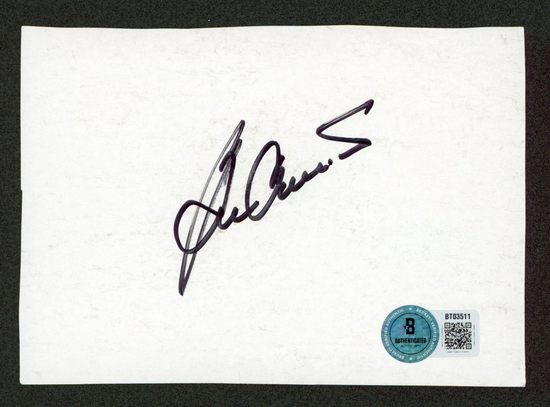 Ben Crenshaw Authentic Signed 3.25x4.5 Cut Signature Autographed BAS #BT03512 - Image 2