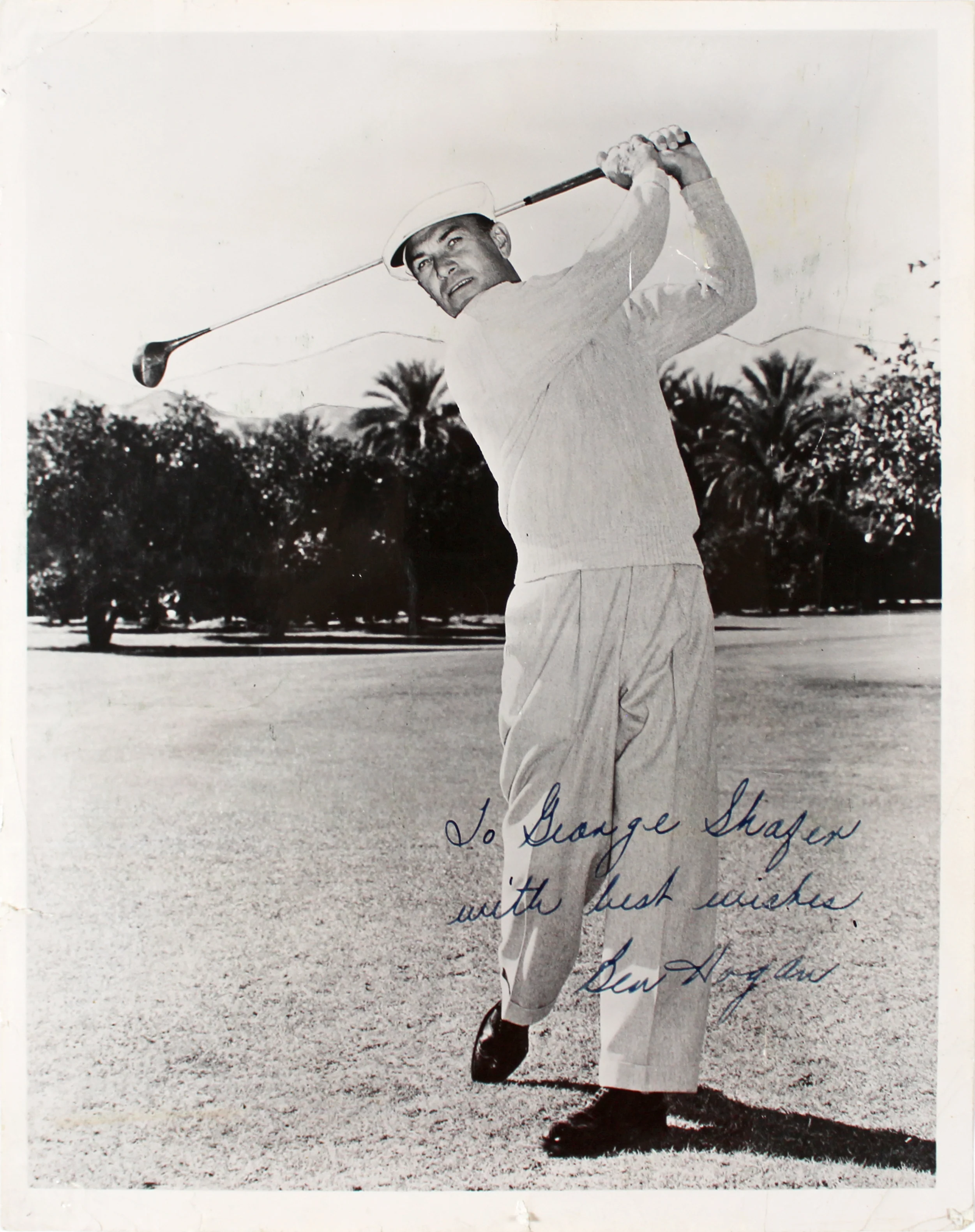 Ben Hogan "To George Shafer with best wishes" Signed 8x10 Photo BAS #AD64166 - Image 2