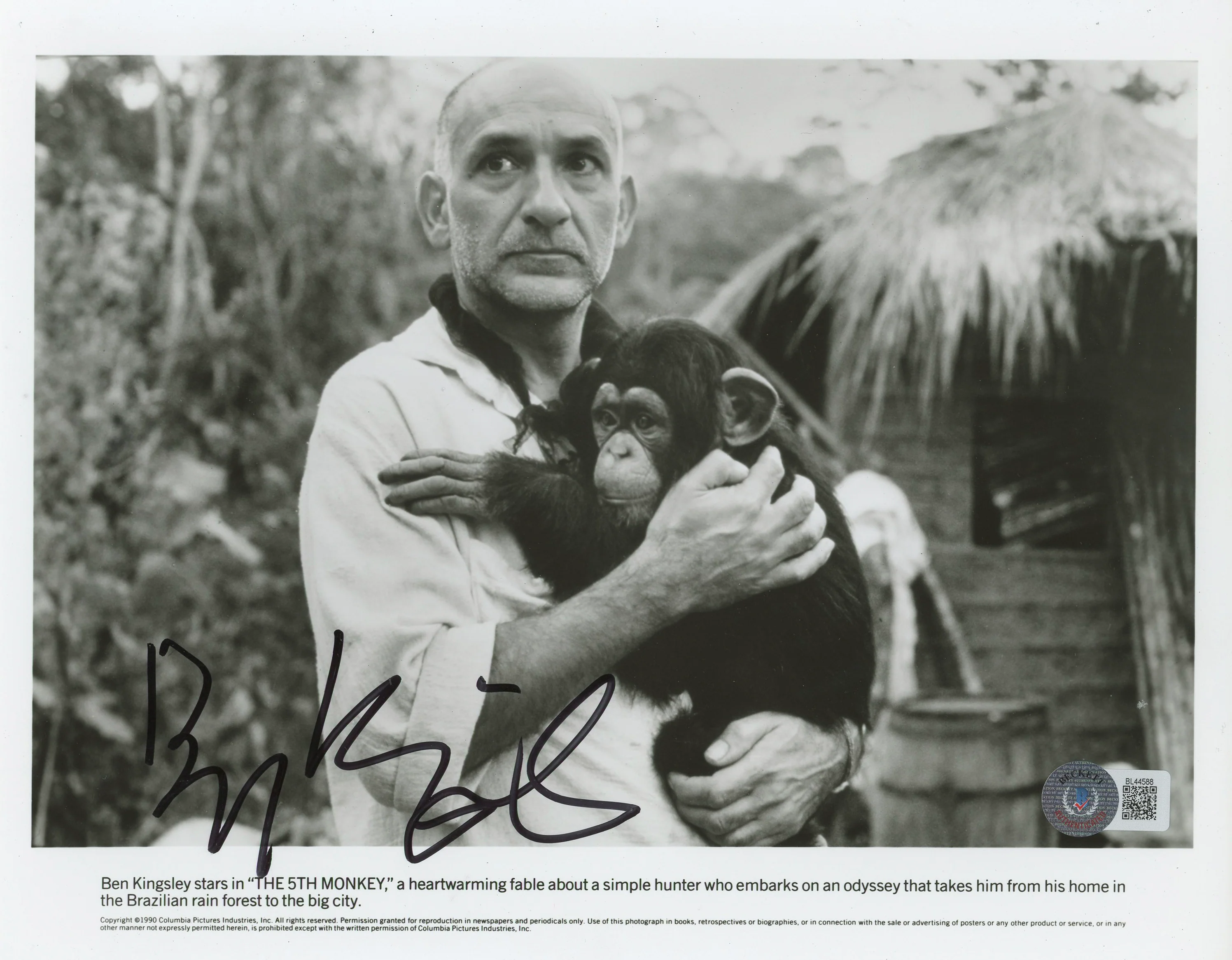 Ben Kingsley The 5th Monkey Authentic Signed 8x10 Photo Autographed BAS #BL44588 - Image 2
