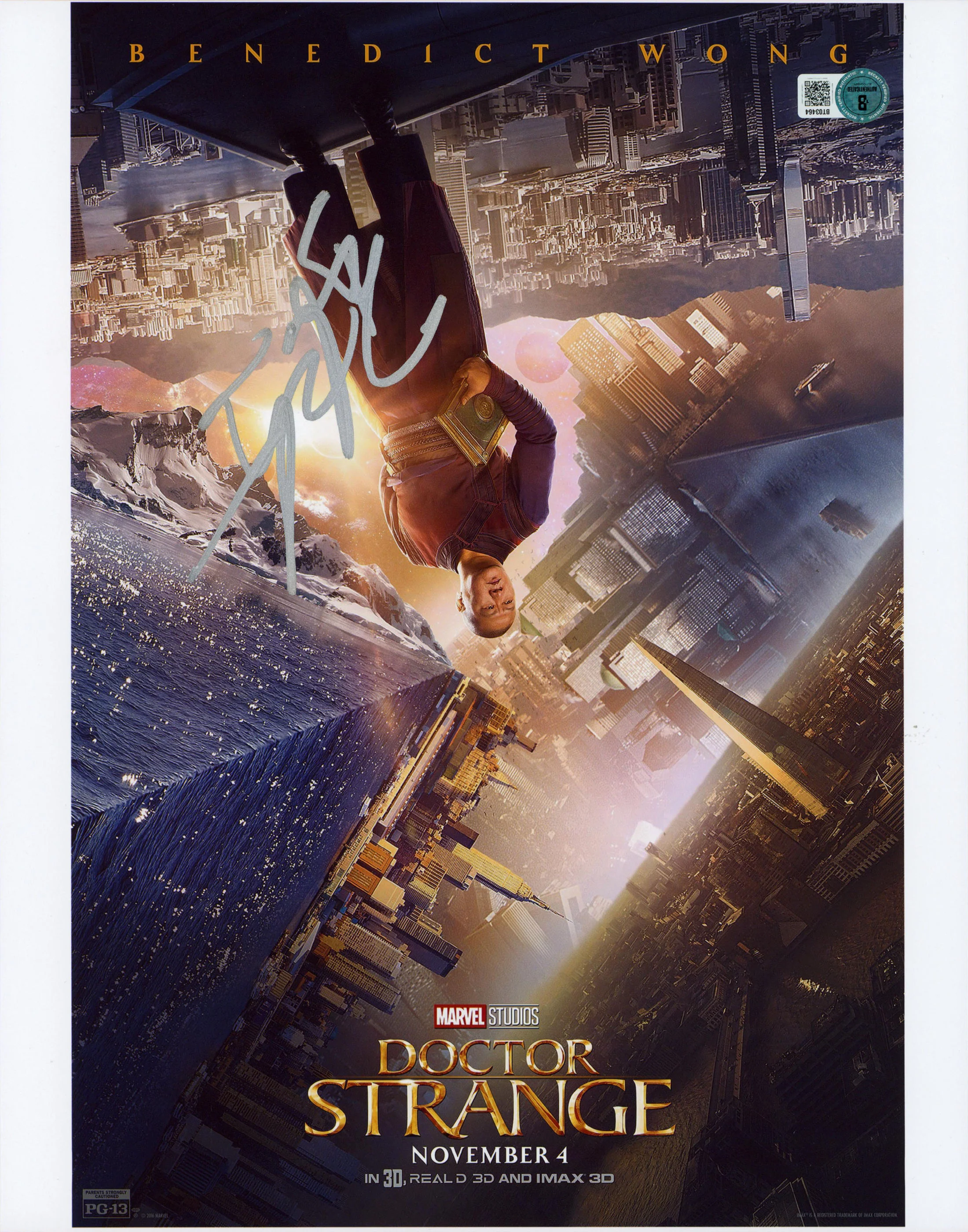 Benedict Wong Doctor Strange Authentic Signed 11x14 Vertical Photo BAS #BT03464 - Image 2