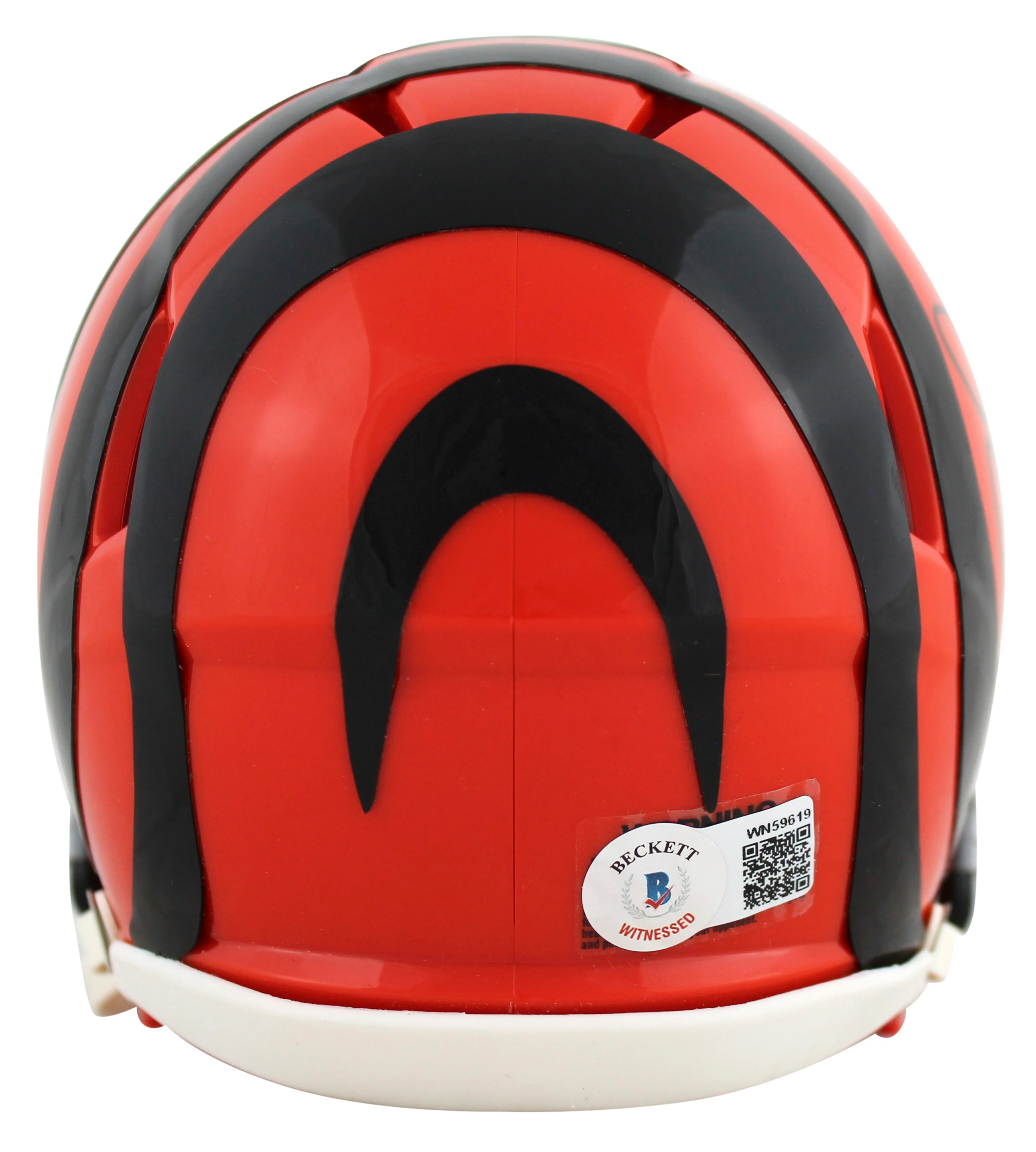 Bengals Boomer Esiason Authentic Signed Speed Mini Helmet BAS Witnessed - Image 3