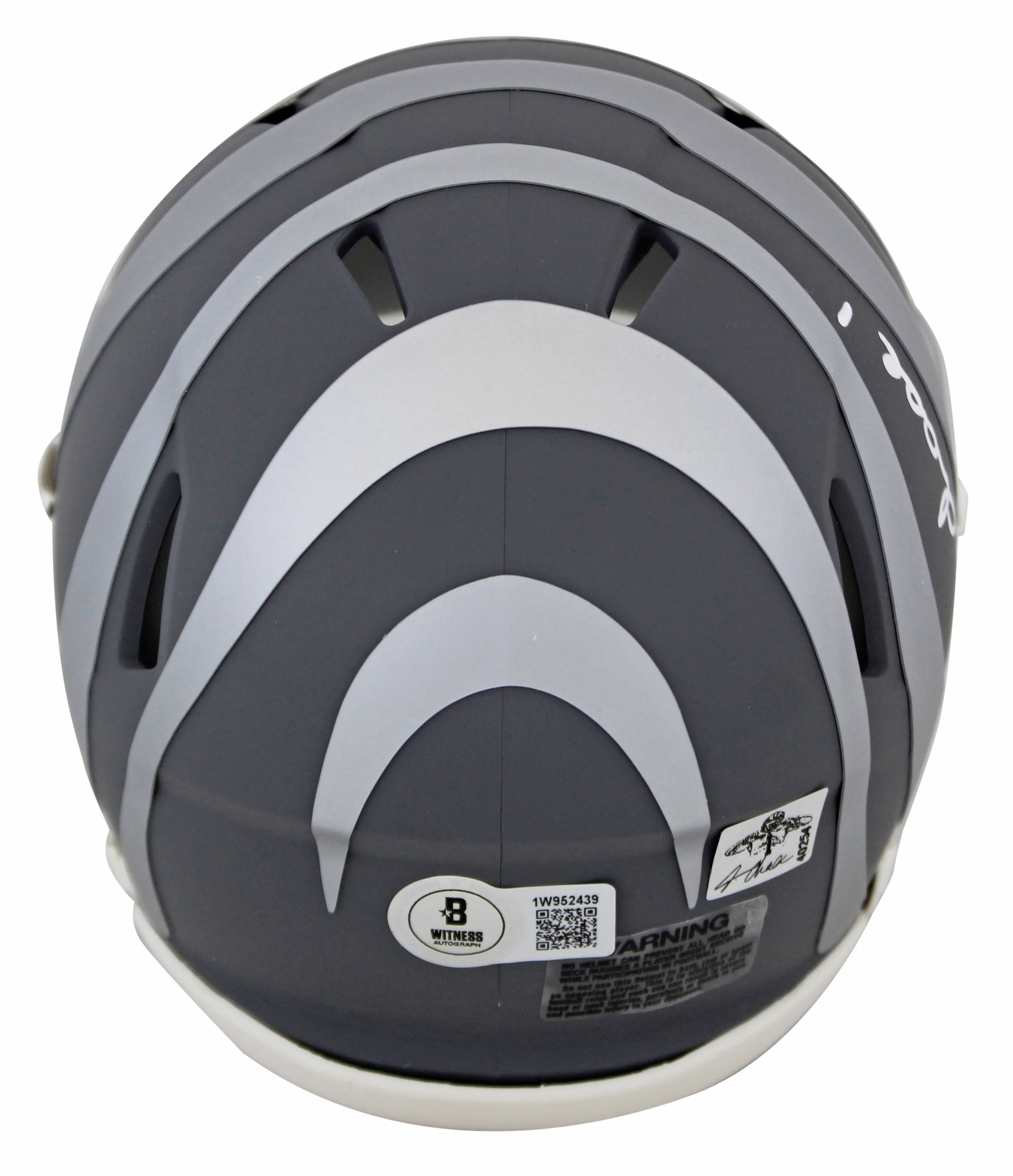 Bengals Ja'Marr Chase Signed Slate Speed Mini Helmet W/ Case BAS Witnessed - Image 4