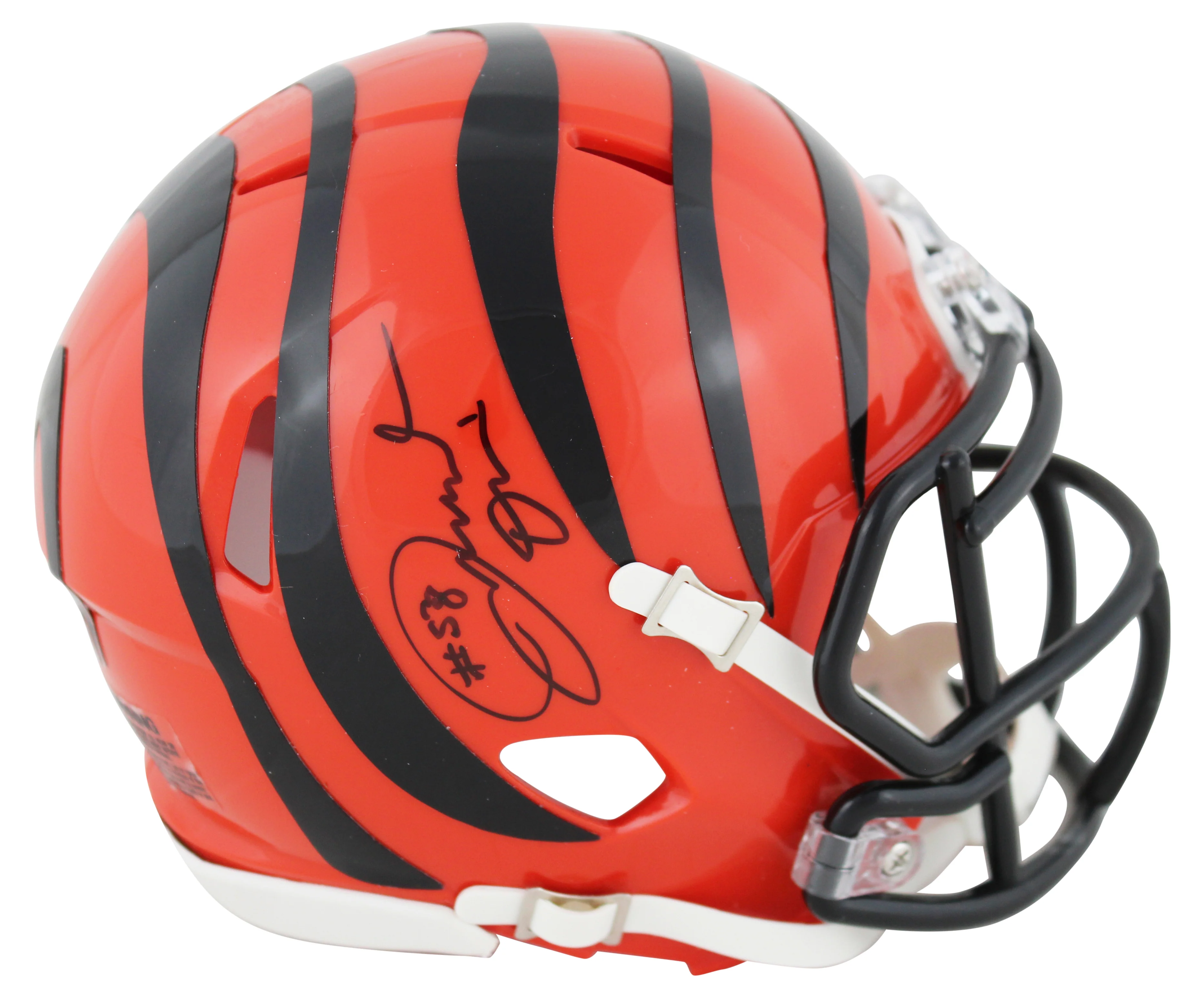 Bengals Joseph Ossai Authentic Signed Speed Mini Helmet W/ Case BAS Witnessed - Image 3