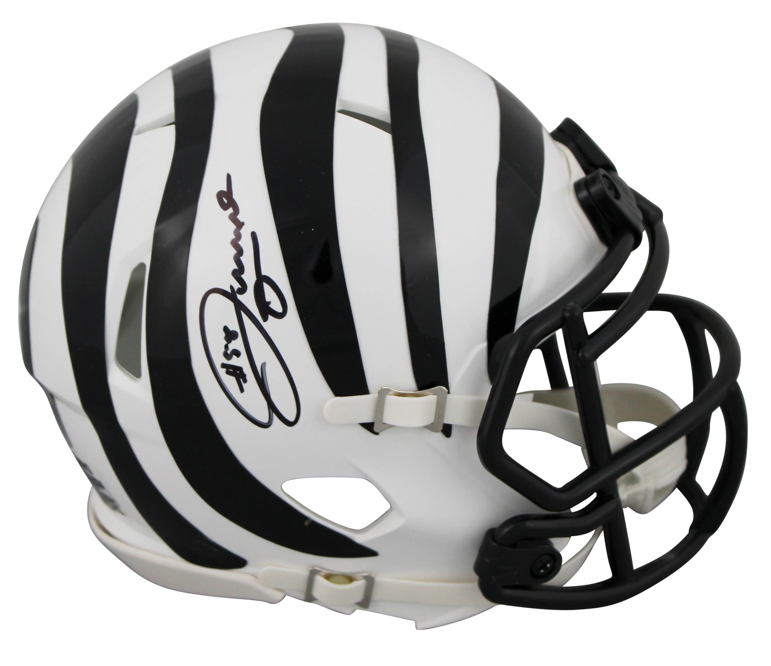 Bengals Joseph Ossai Signed 2022 On-Field Alt Speed Mini Helmet W/ Case BAS Wit - Image 3