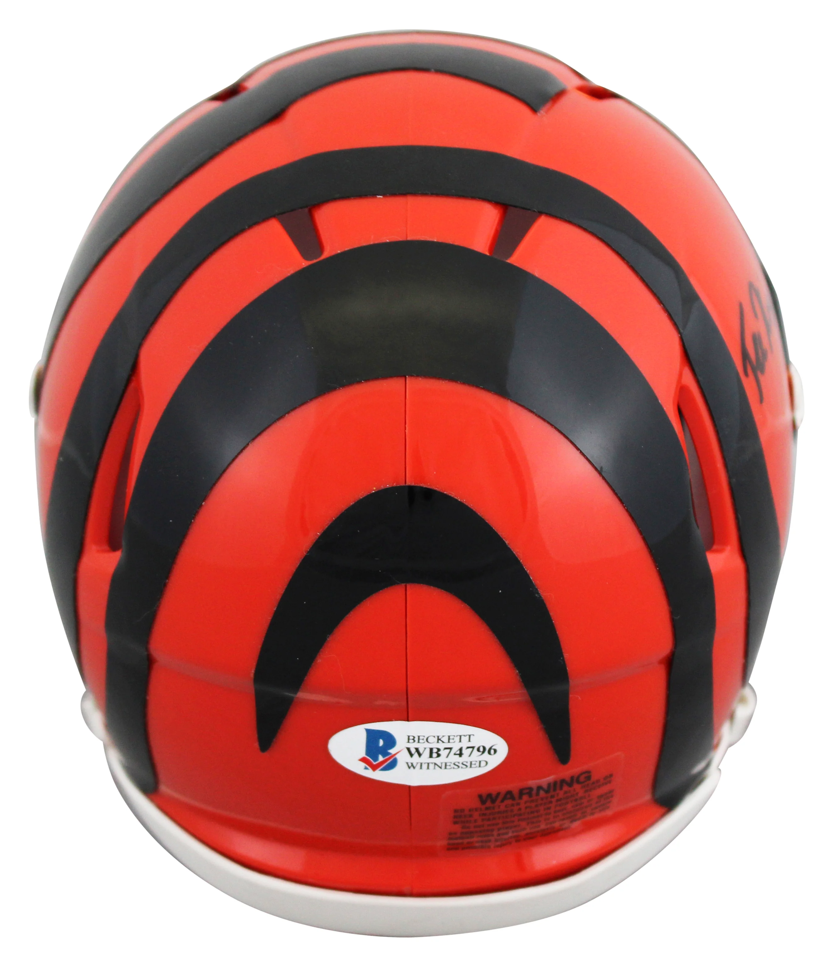 Bengals Tee Higgins Authentic Signed Speed Mini Helmet BAS Witnessed #WB74796 - Image 3