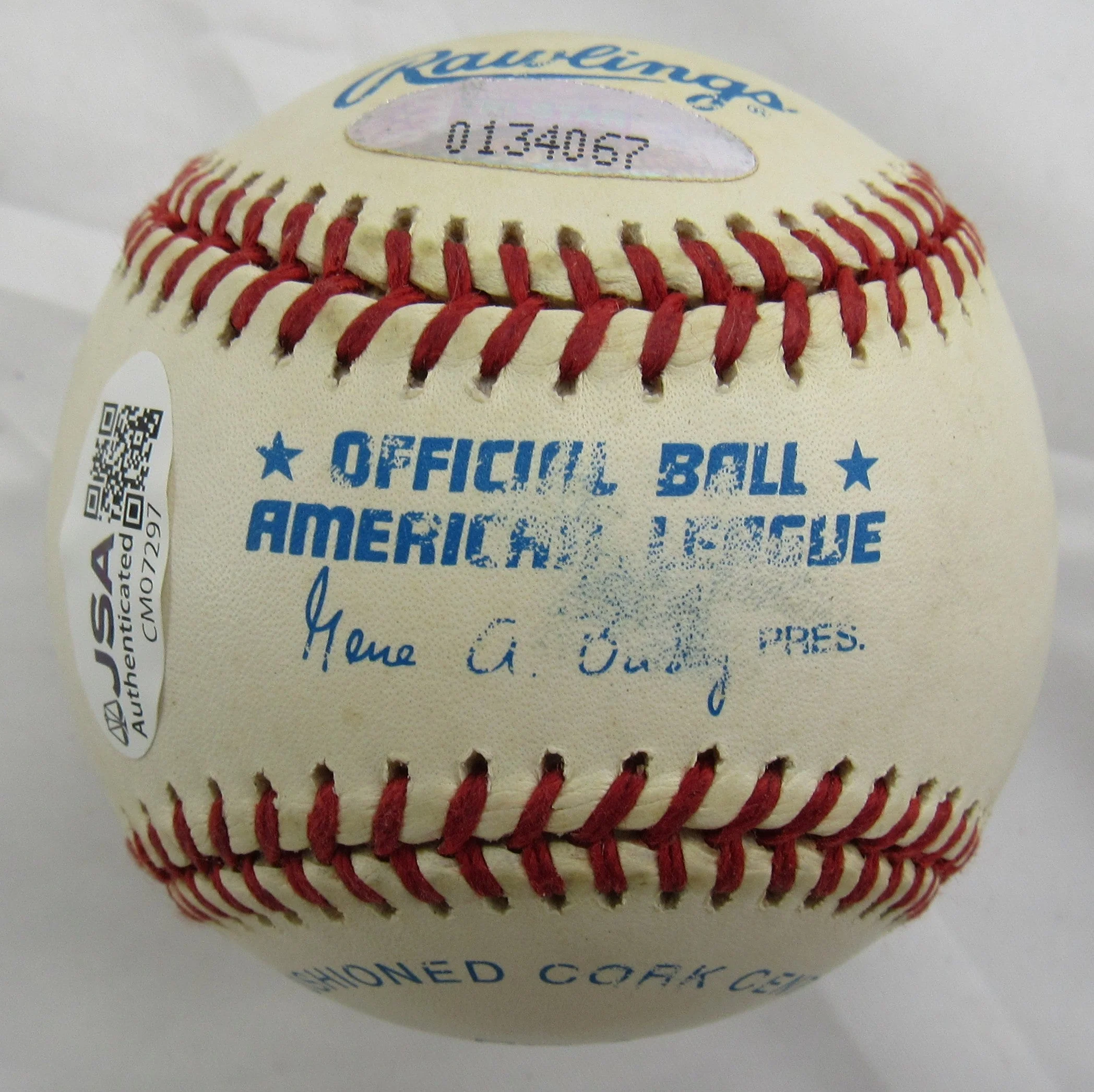Al Rosen Signed Auto Rawlings Baseball JSA CM07297 w/1953 AL MVP Inscription - Image 2
