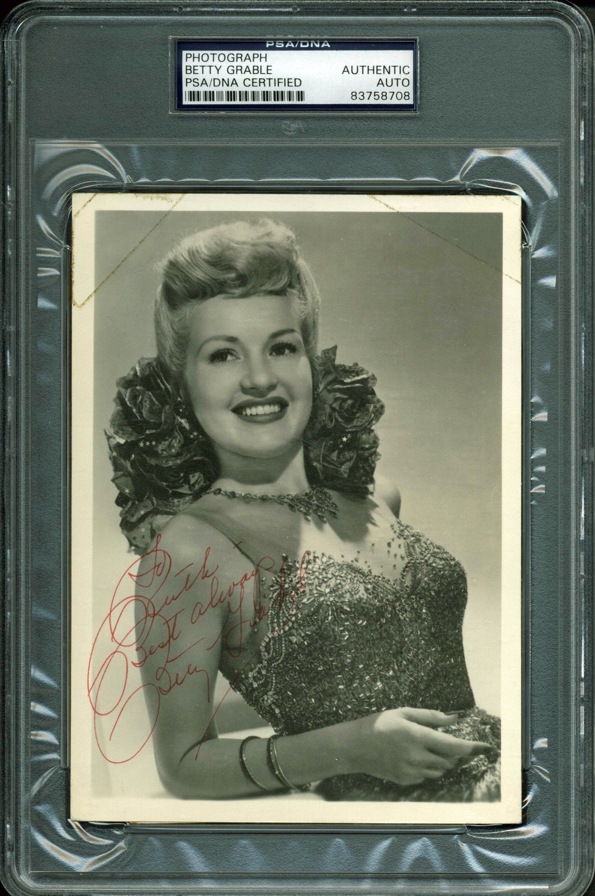 Betty Grable "To Ruth - Best Always" Authentic Signed 5x7 Photo PSA/DNA Slabbed - Image 2