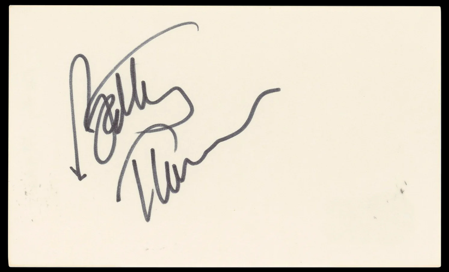 Betty Thomas Hill Street Blues Authentic Signed 3x5 Index Card BAS #BN33321 - Image 2