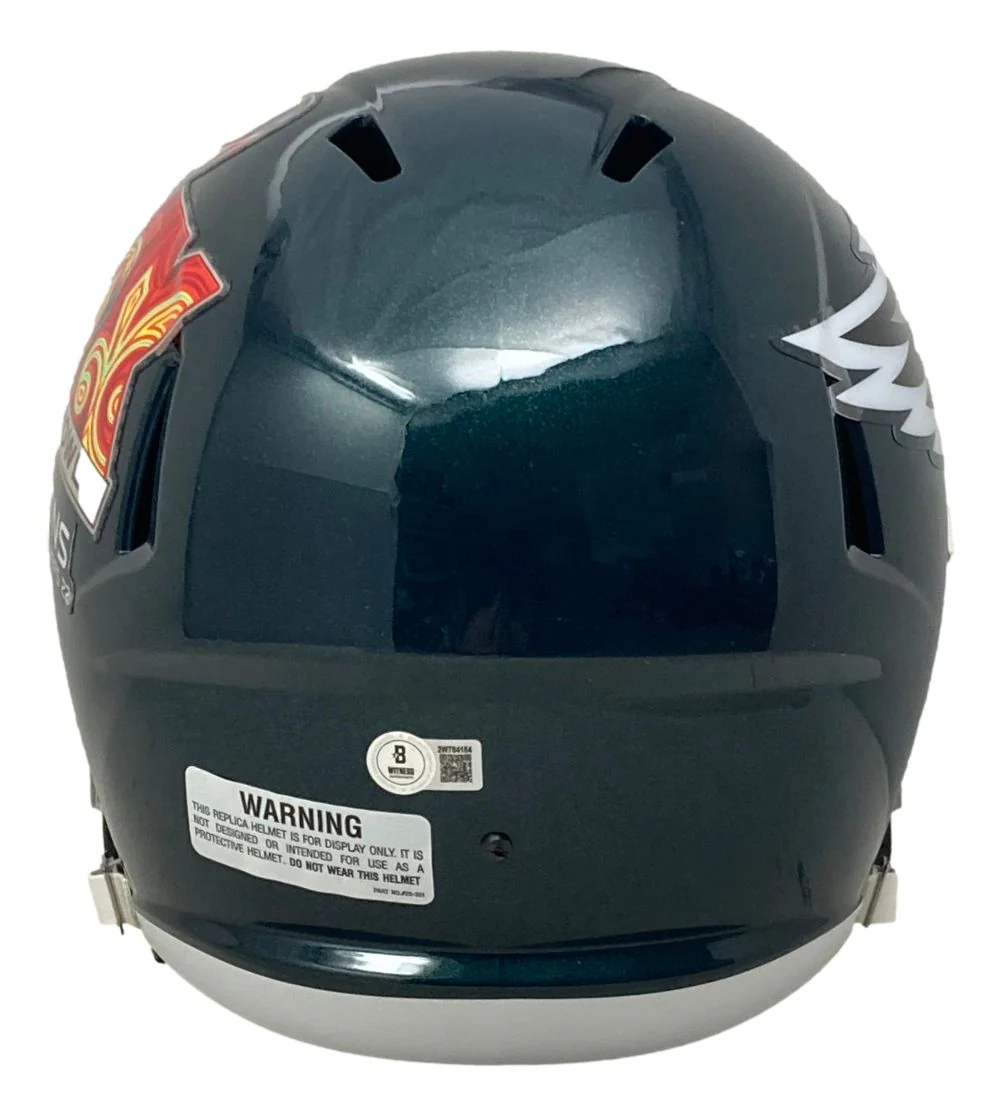 Big Dom DiSandro Signed Philadelphia Eagles FS Super Bowl 59 LIX Replica Helmet BAS - Image 4