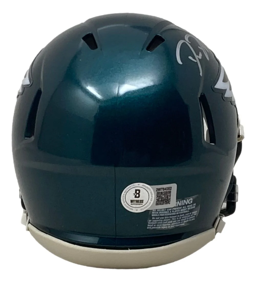 Big Dom DiSandro Signed Philadelphia Eagles Mini Speed Helmet BAS - Image 2