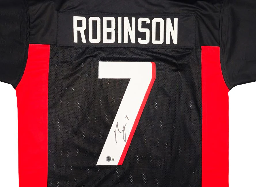 Bijan Robinson Atlanta Signed Black Football Jersey BAS ITP - Image 2
