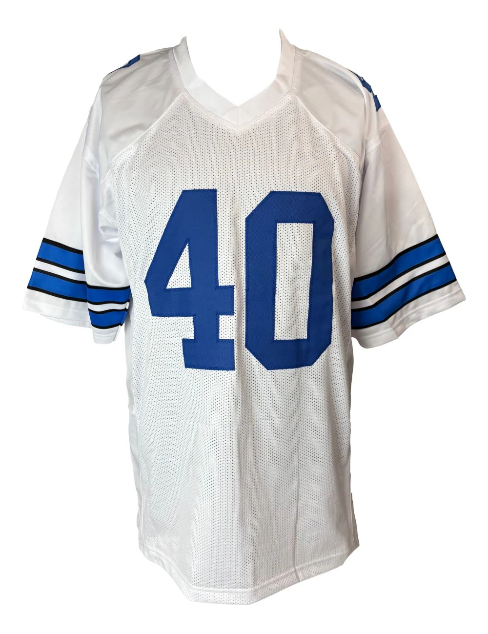Bill Bates Dallas Signed White Football Jersey Sports Integrity - Image 3