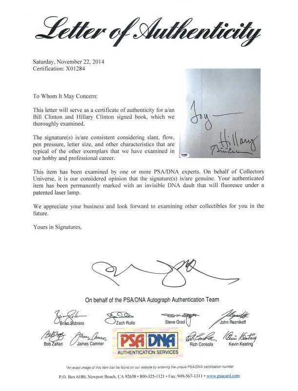 Bill & Hillary Clinton Authentic Signed The Clintons Book PSA/DNA #X01284 - Image 3