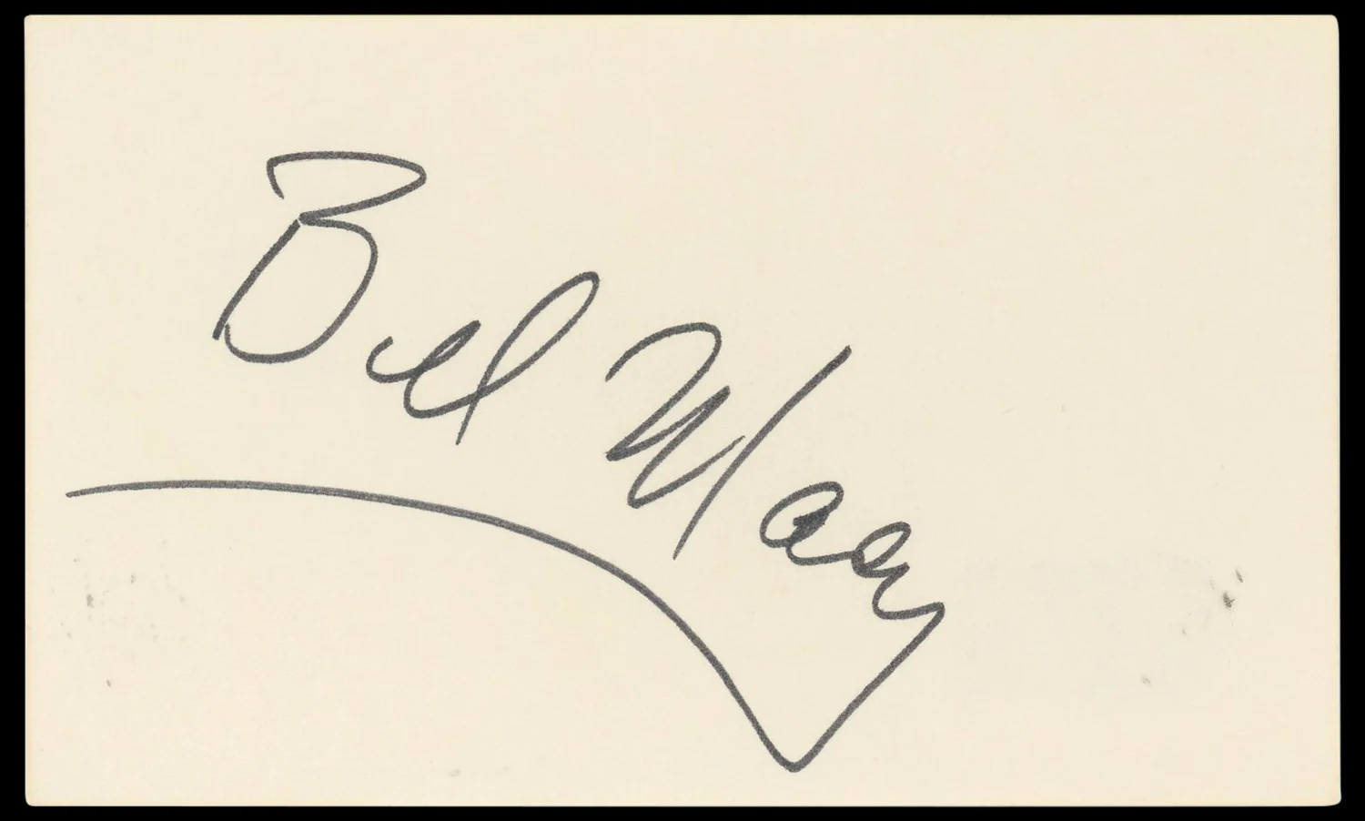 Bill Macy Maude Authentic Signed 3x5 Index Card Autographed BAS #BN33293