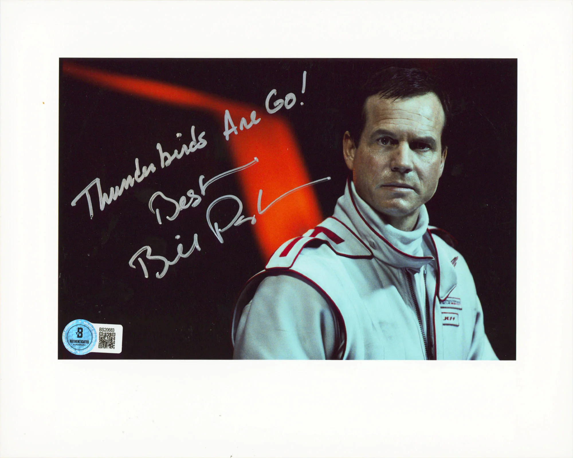 Bill Paxton Thunderbirds "Thunderbirds Are Go!" Signed 8x10 Photo BAS #BS20683 - Image 2