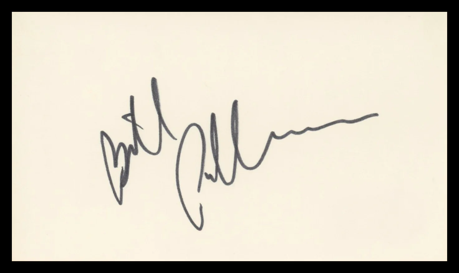 Bill Pullman Independence Day Authentic Signed 3x5 Index Card BAS #BV02107