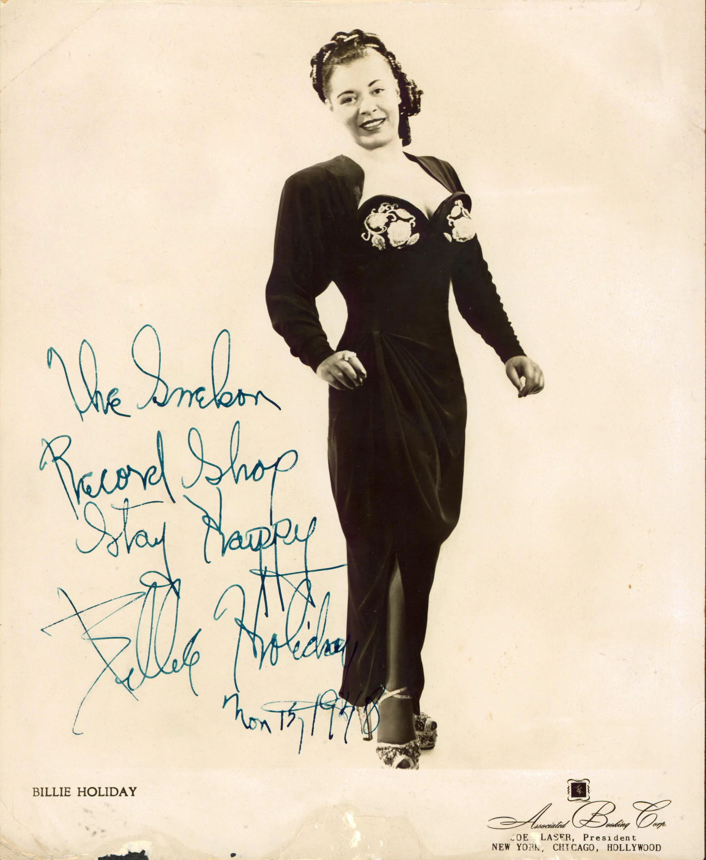Billie Holiday "1948" Authentic Signed 8x10 Black & White Photo JSA #XX06887 - Image 2