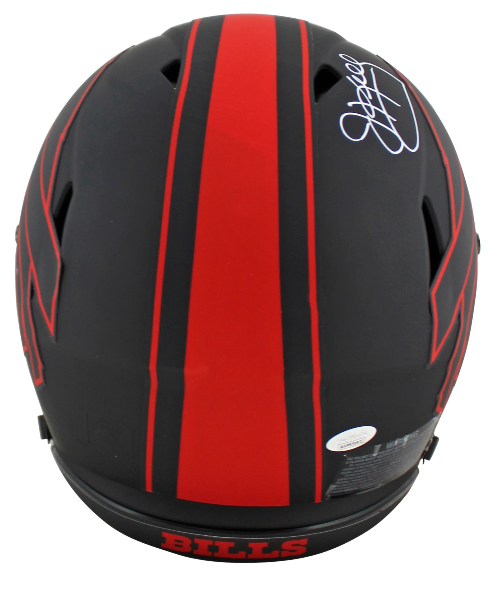 Bills (3) Kelly, Thomas & Reed Signed Eclipse Full Size Speed Proline Helmet JSA - Image 3