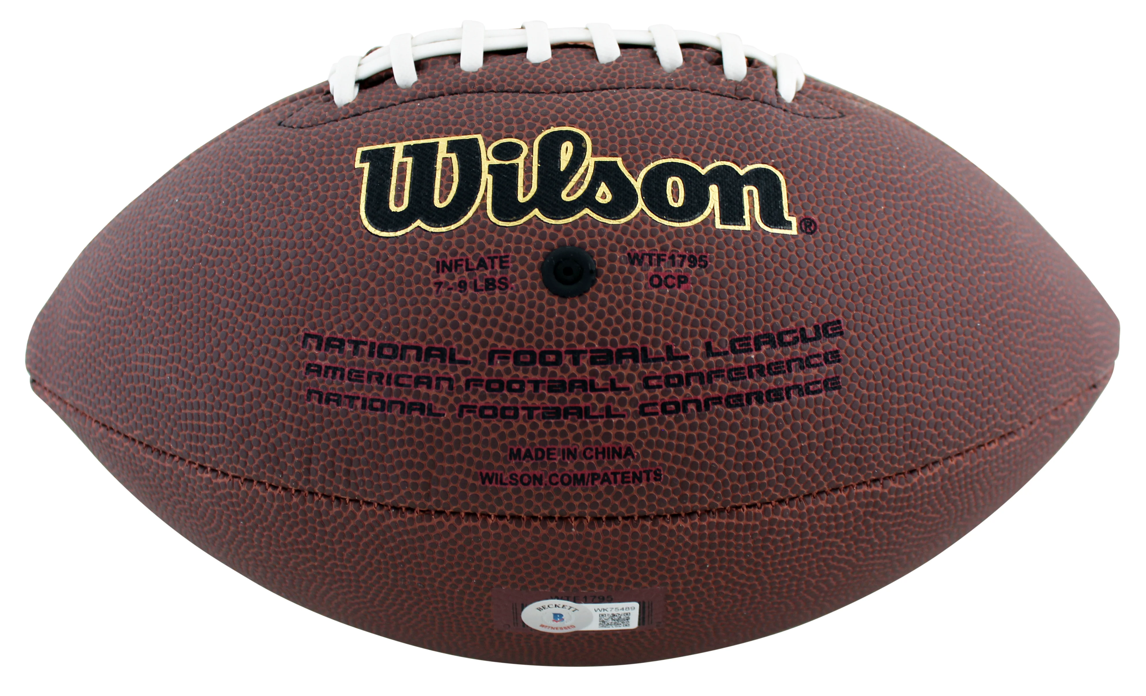 Bills A.J. Epenesa Authentic Signed Wilson Super Grip Nfl Football BAS Witnessed - Image 4