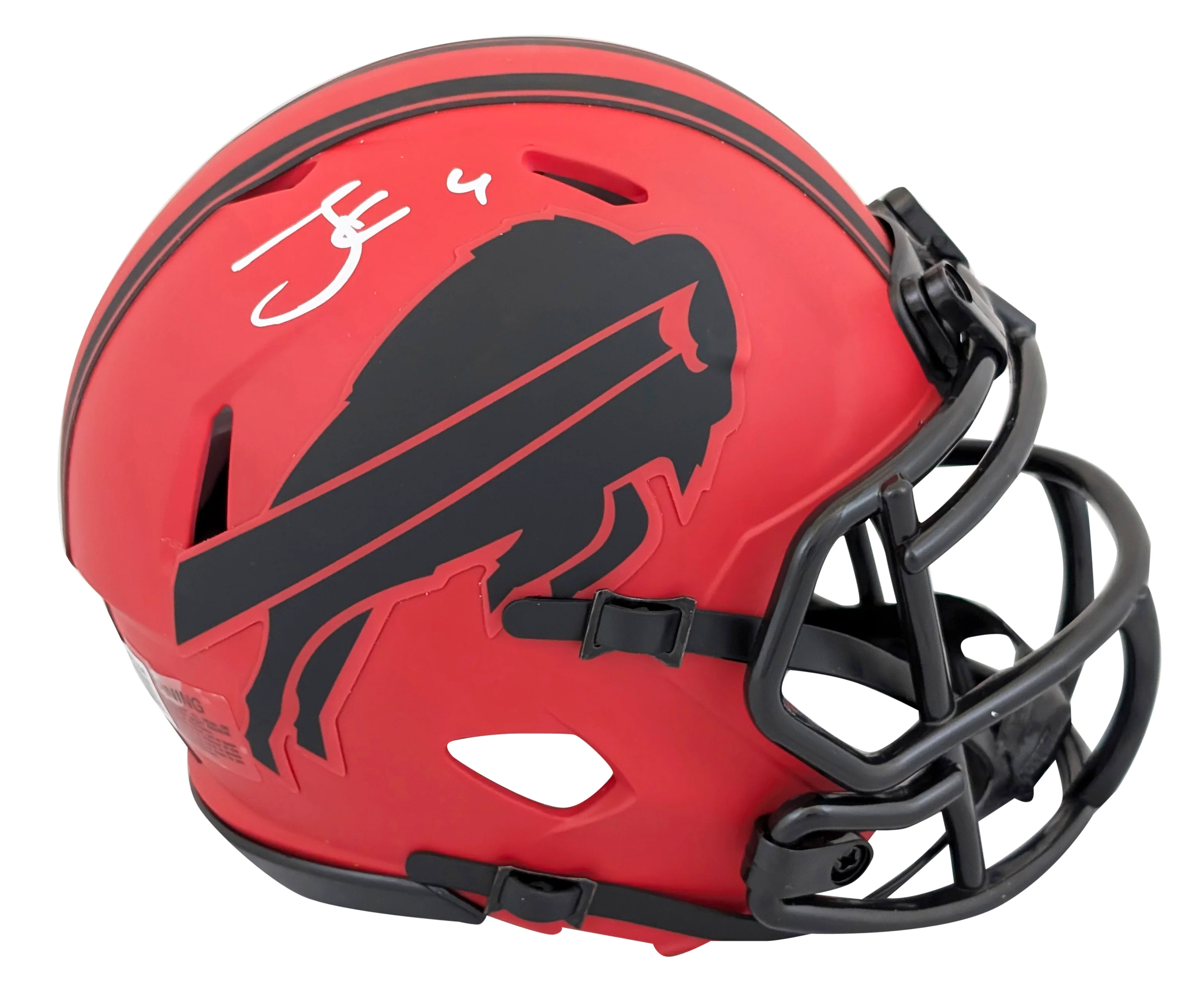 Bills James Cook Authentic Signed Rave Speed Mini Helmet W/ Case BAS Witnessed - Image 3