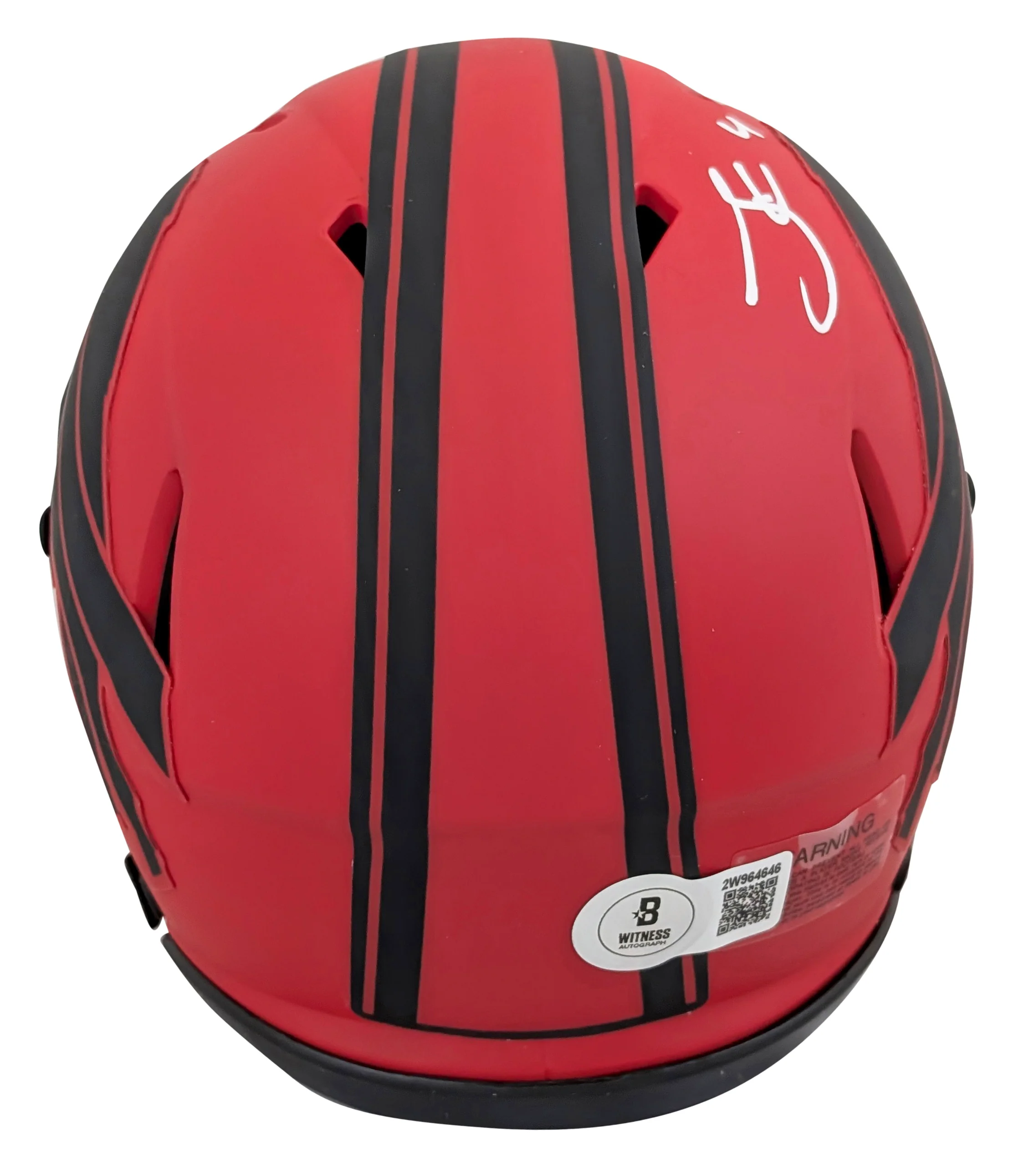 Bills James Cook Authentic Signed Rave Speed Mini Helmet W/ Case BAS Witnessed - Image 4