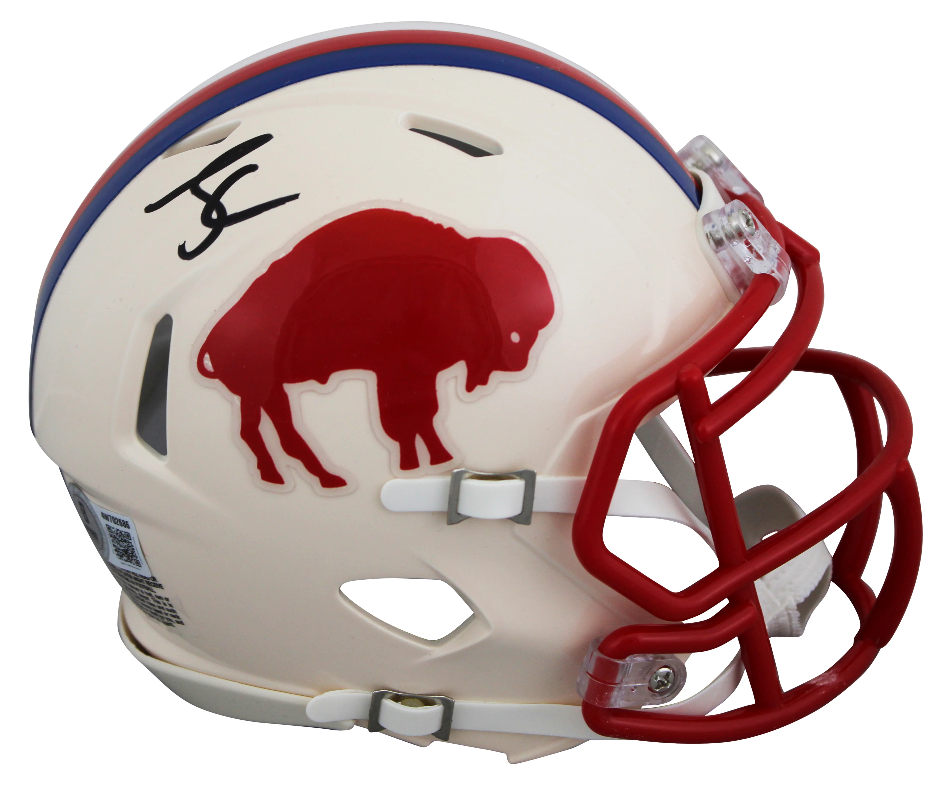Bills James Cook Authentic Signed Retro Speed Mini Helmet BAS Witnessed