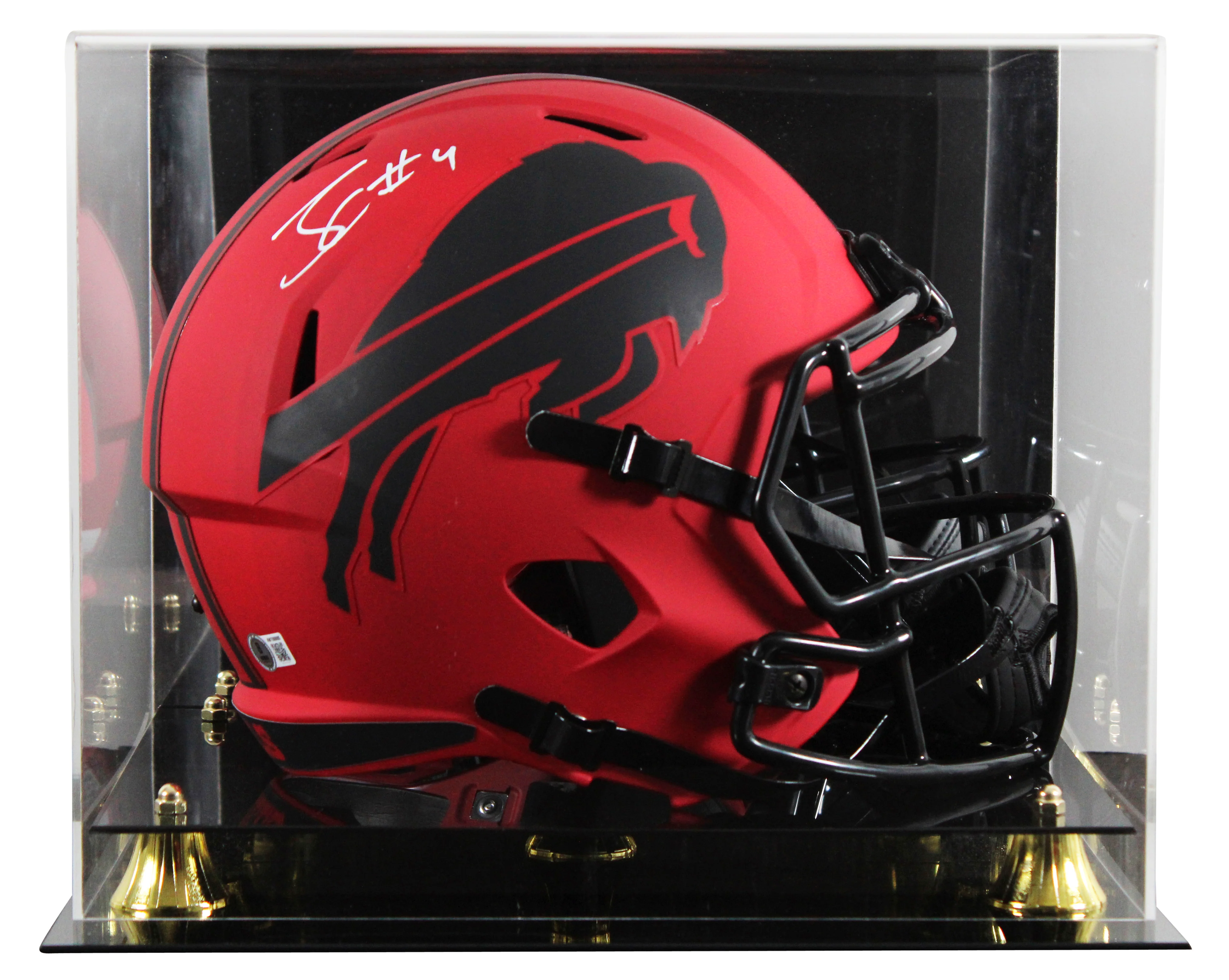 Bills James Cook Signed Rave Full Size Speed Rep Helmet W/ Case BAS Witnessed - Image 2