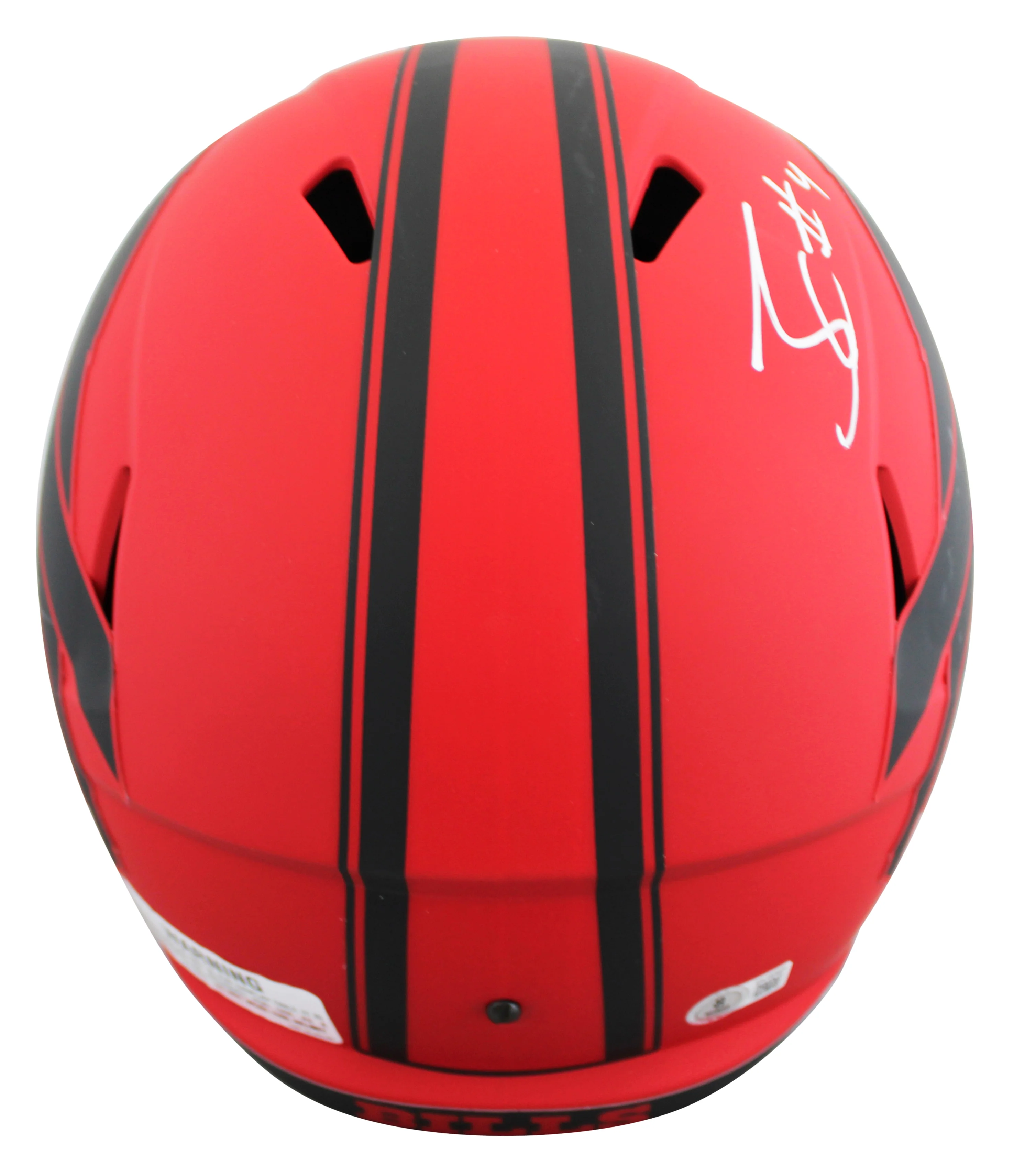 Bills James Cook Signed Rave Full Size Speed Rep Helmet W/ Case BAS Witnessed - Image 4