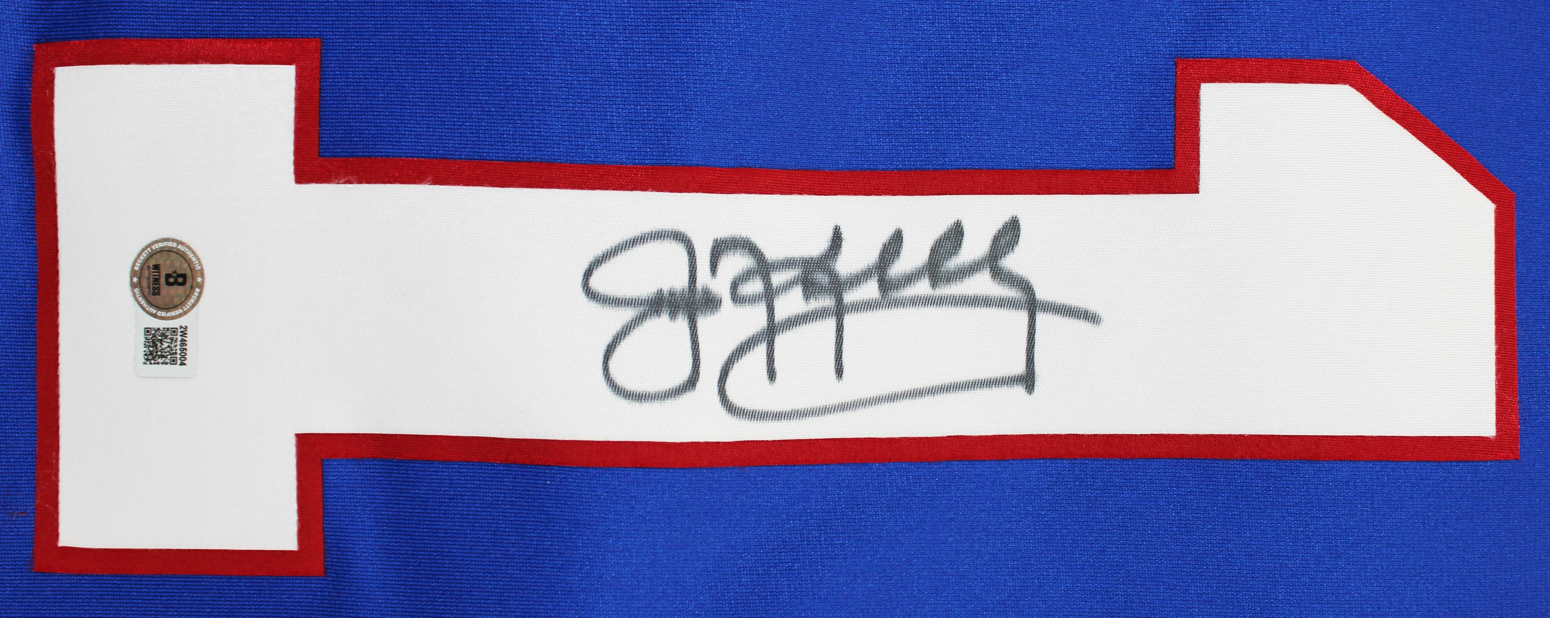Bills Jim Kelly Authentic Signed Blue Nike Limited Jersey BAS Witnessed - Image 2