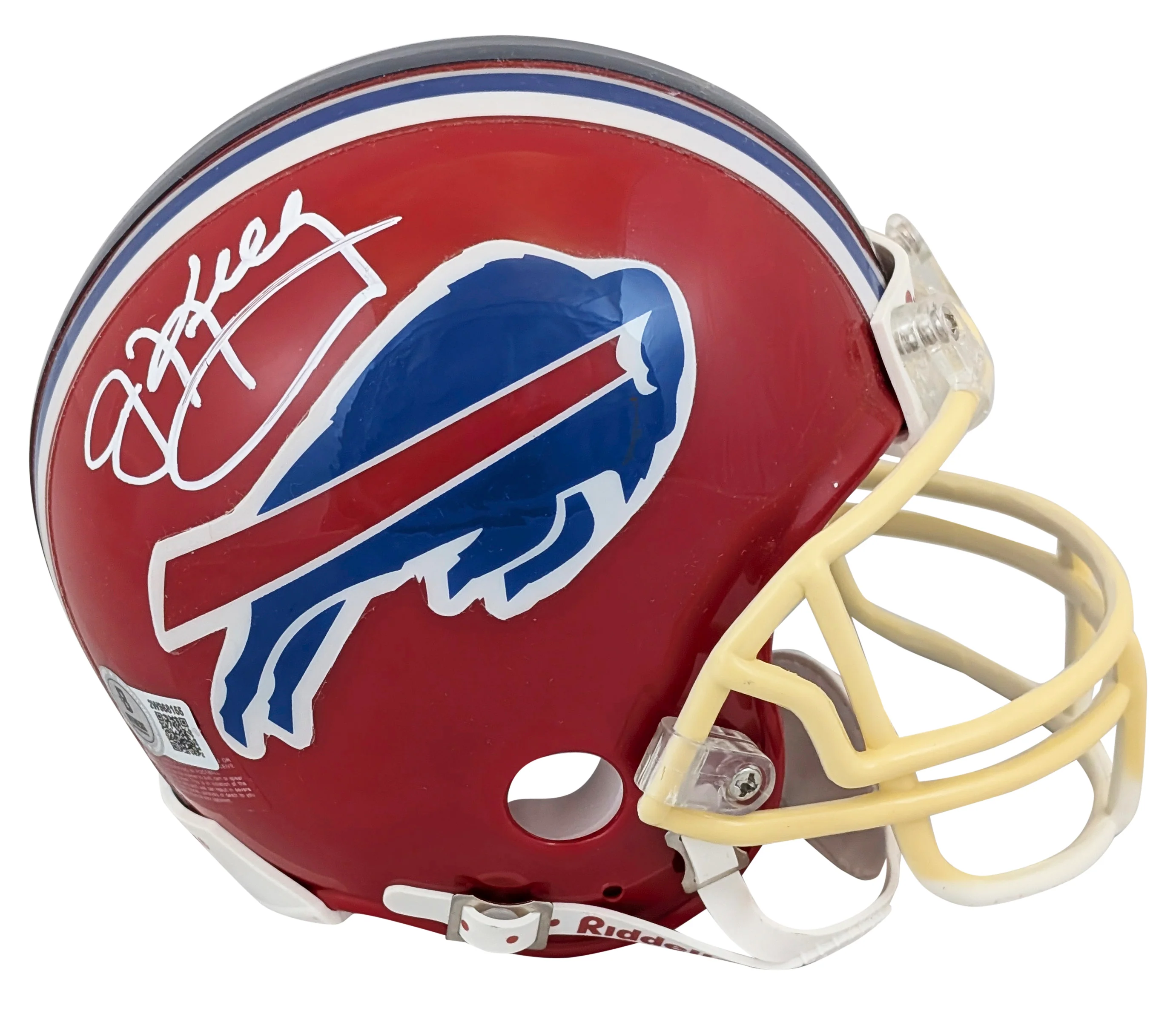 Bills Jim Kelly Authentic Signed VSR4 Rep Mini Helmet BAS Witnessed #2W968155 - Image 2