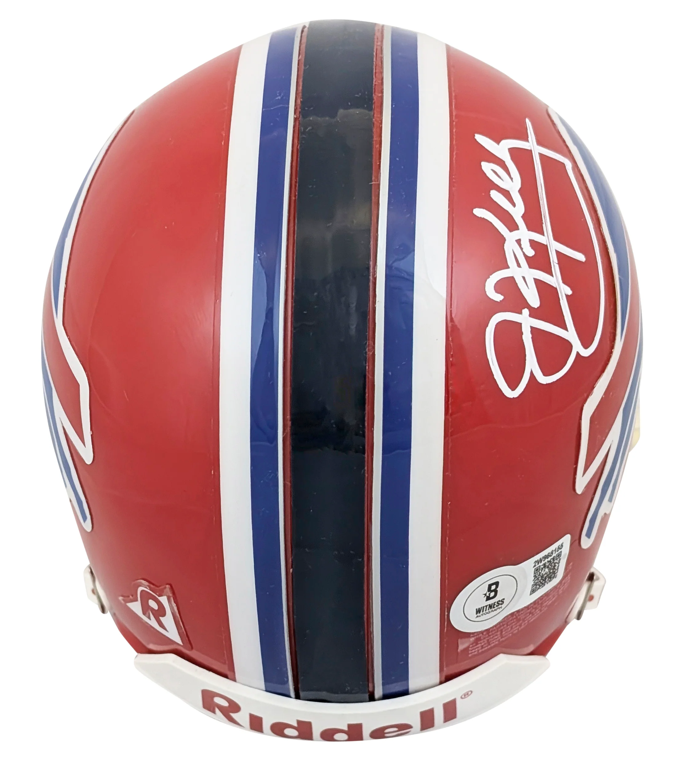 Bills Jim Kelly Authentic Signed VSR4 Rep Mini Helmet BAS Witnessed #2W968155 - Image 3