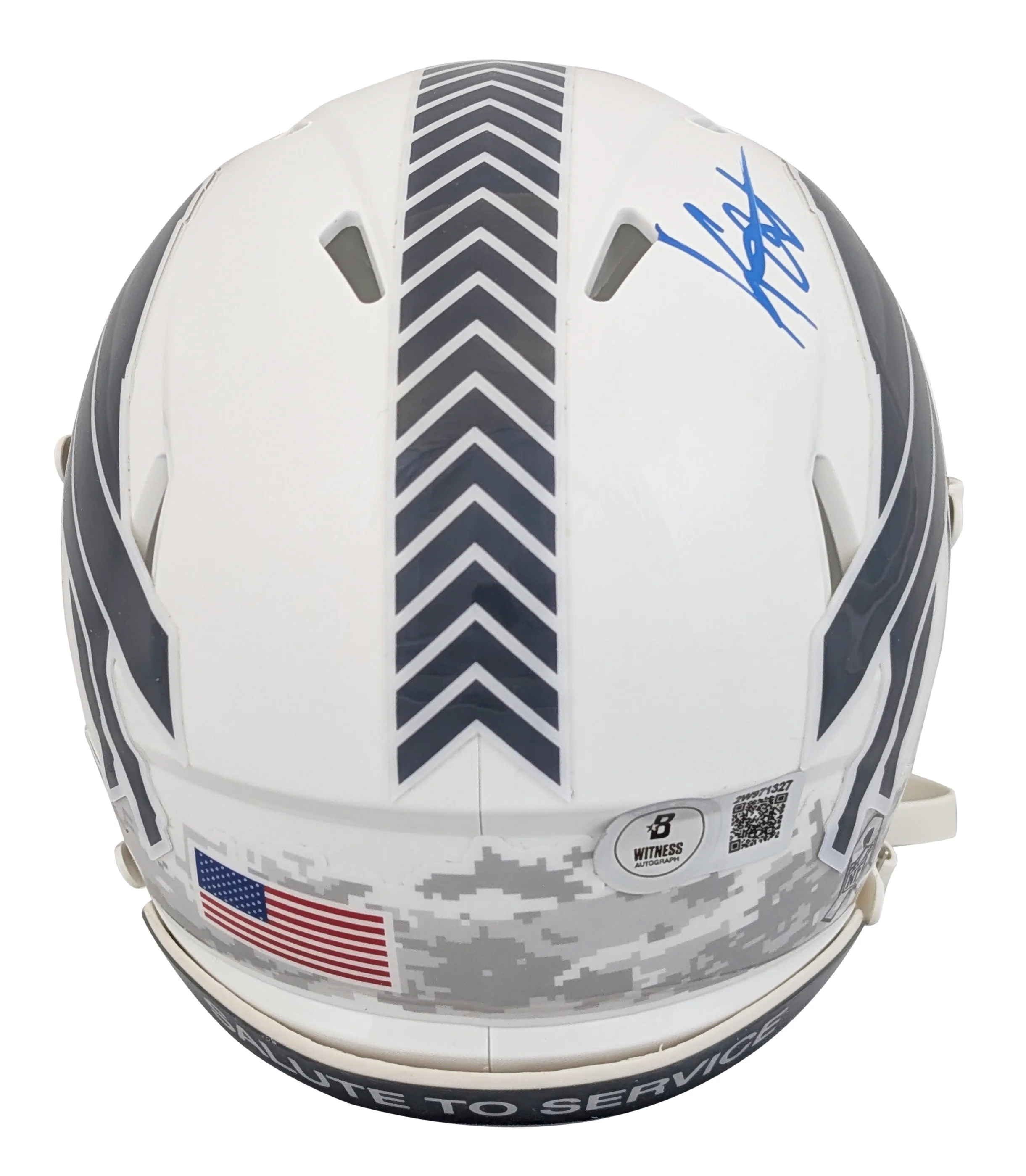 Bills Keon Coleman Signed Salute To Service III Speed Mini Helmet BAS Witnessed - Image 3