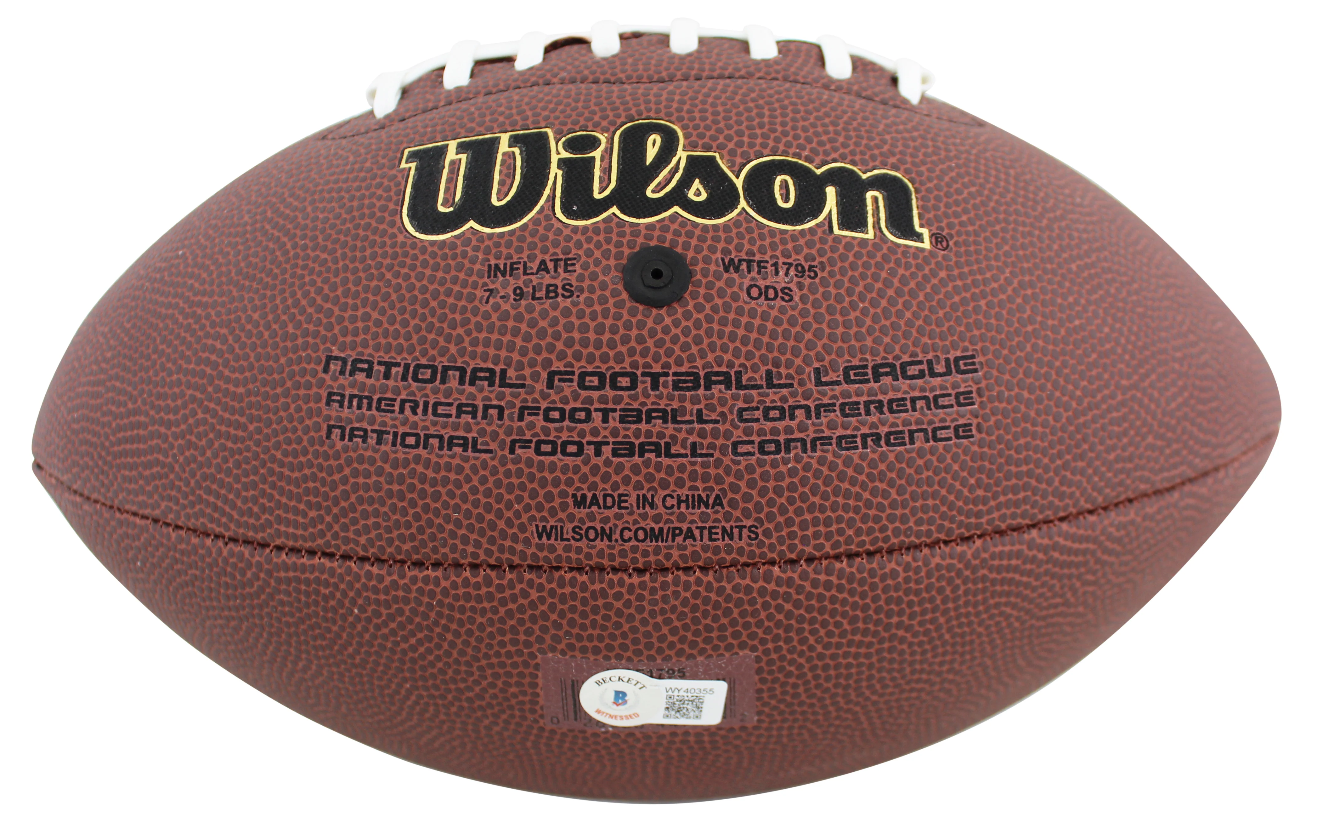 Bills O.J. Howard Authentic Signed Wilson Super Grip Nfl Football BAS Witnessed - Image 5