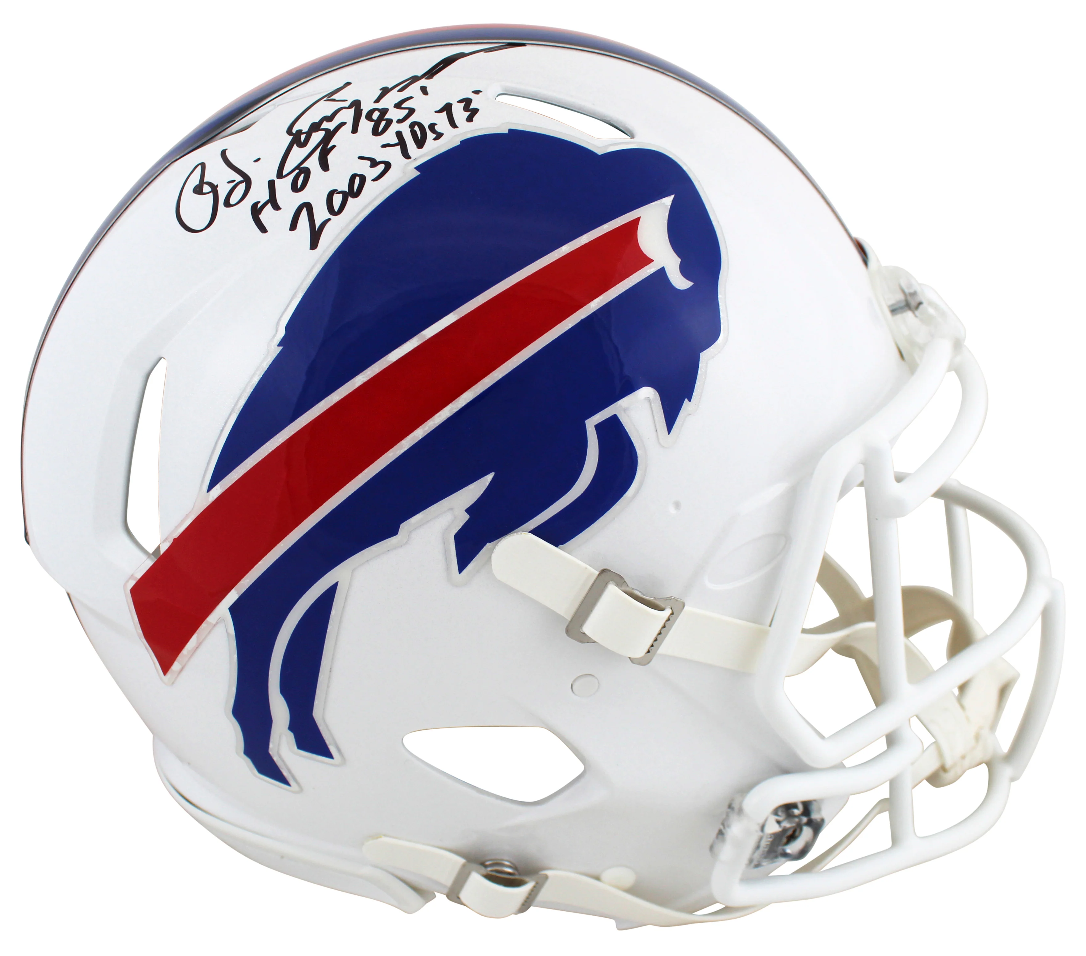 Bills O.J. Simpson "2x Insc" Signed F/S Speed Proline Helmet w/ Case JSA Witness - Image 3